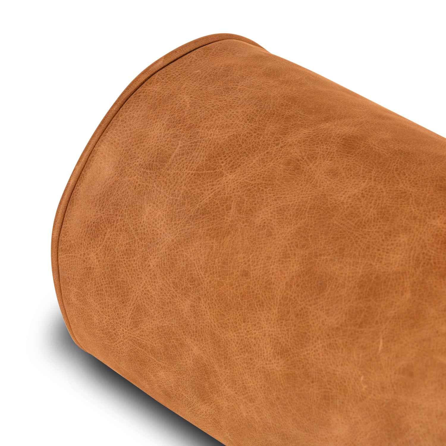 Napa Leather Bolster Pillow Set | Cognac Tan 