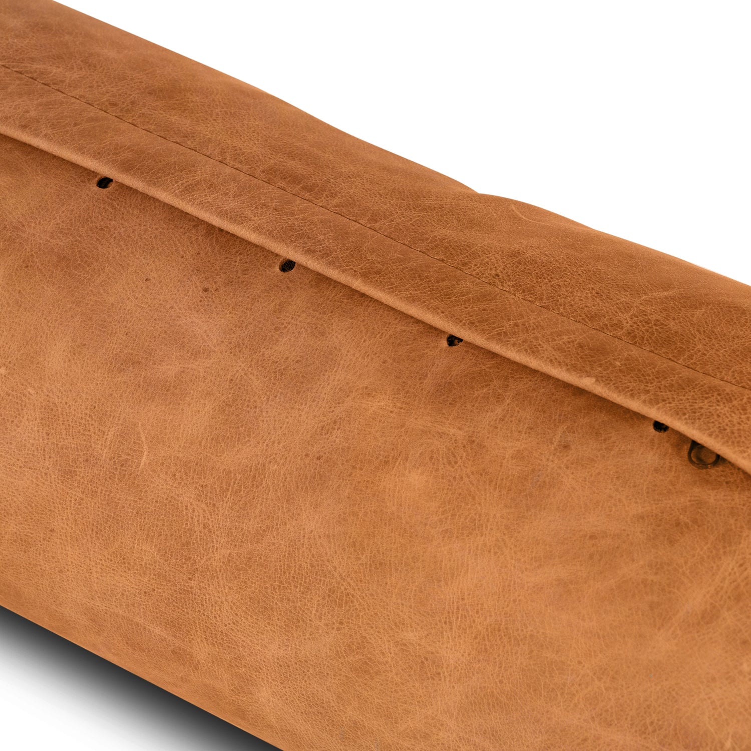 Napa Leather Bolster Pillow Set | Cognac Tan 