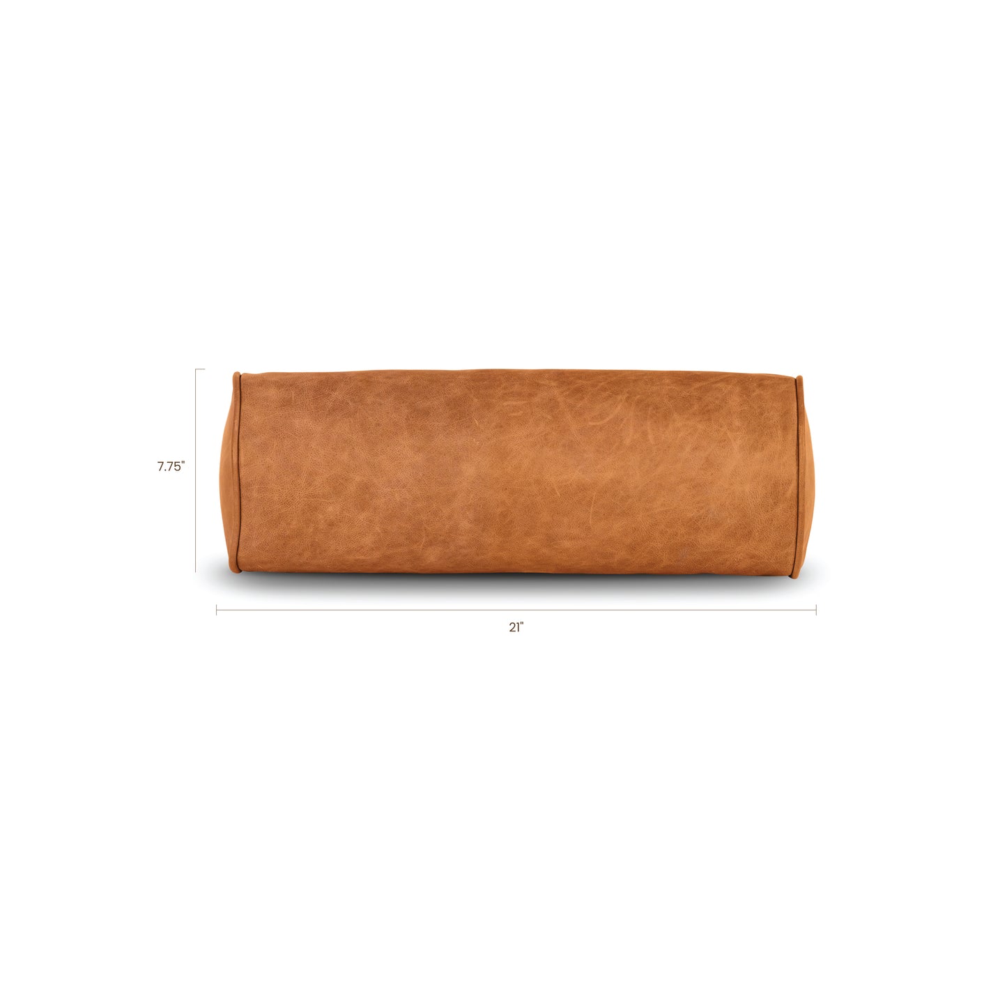 Napa Leather Bolster Pillow Set | Cognac Tan