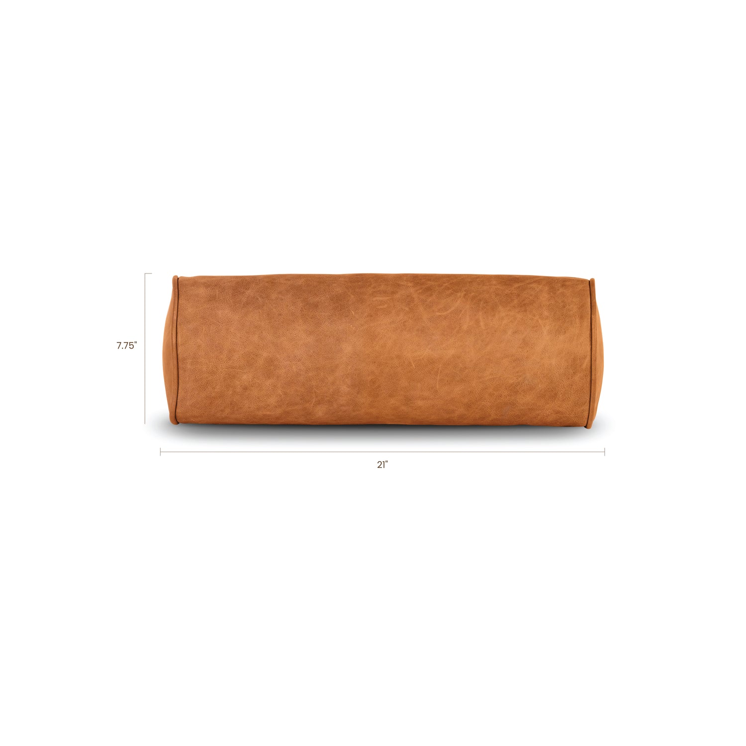 Napa Leather Bolster Pillow Set | Cognac Tan 