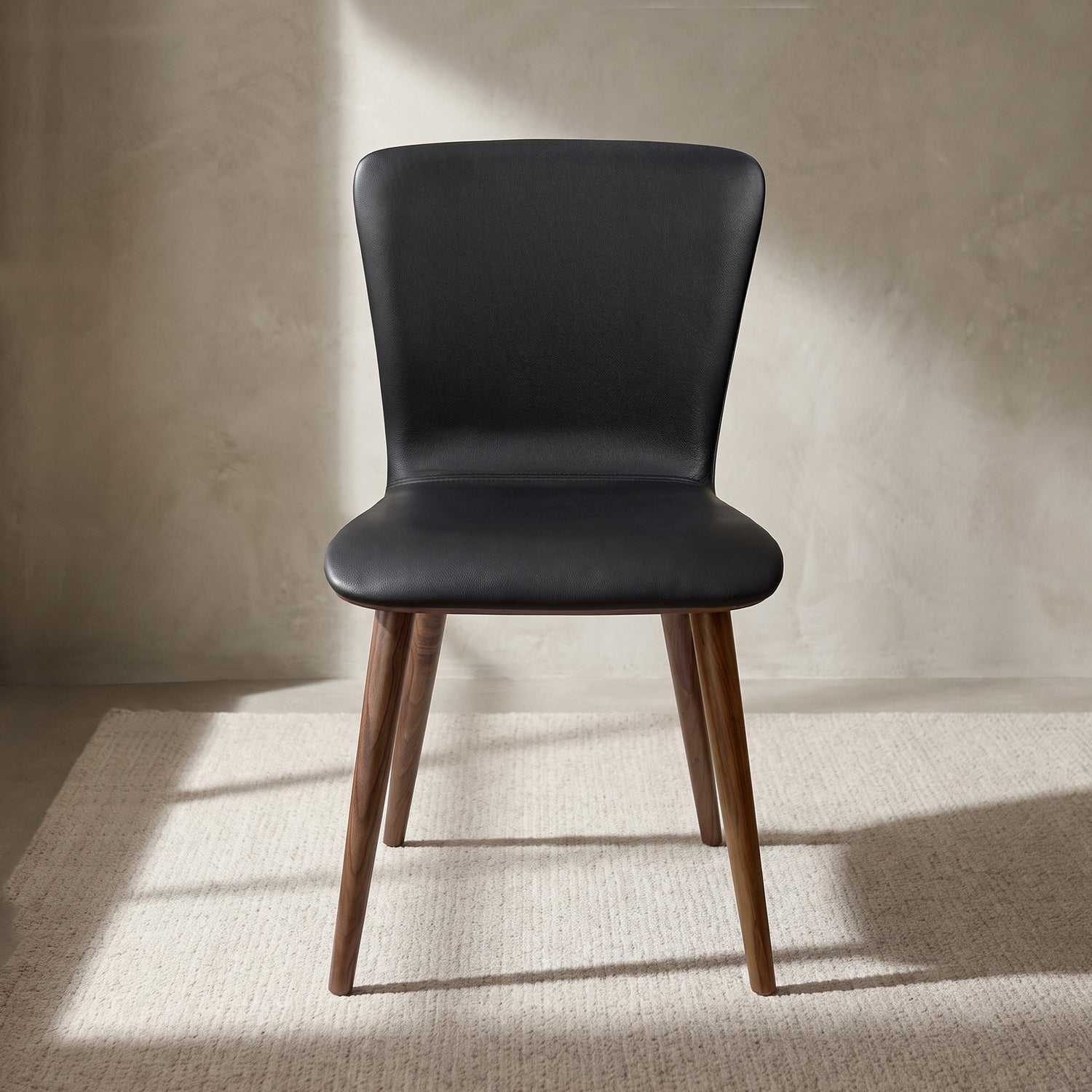 Arlo Leather Dining Chair | Walnut/Black 