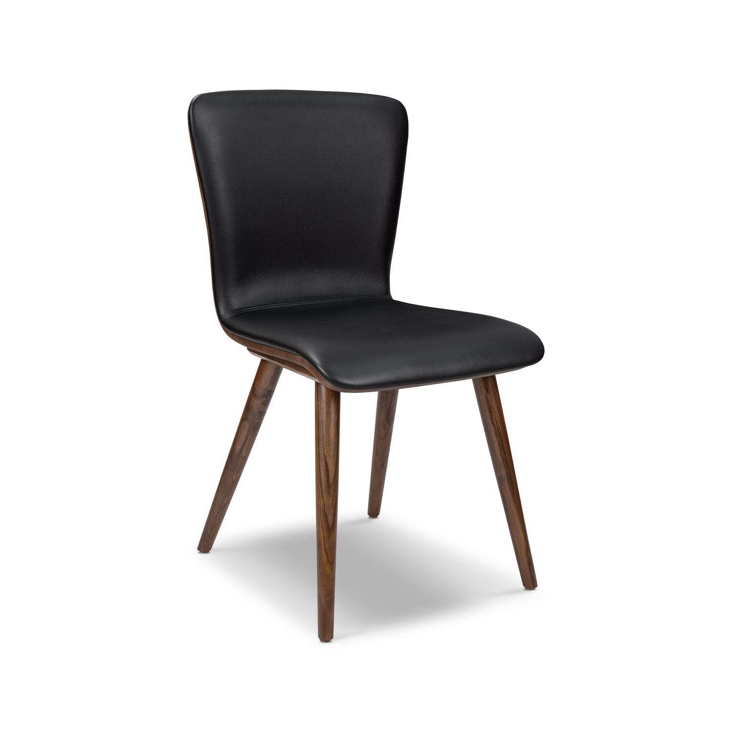 Arlo Leather Dining Chair | Walnut/Black 