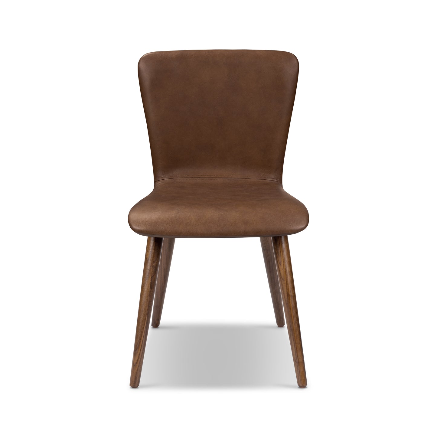 Arlo Leather Dining Chair | Walnut/Brown
