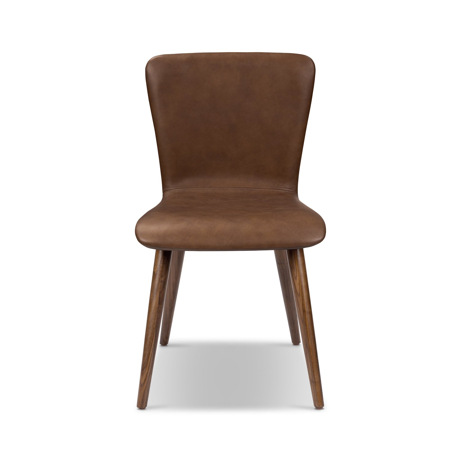 Arlo Leather Dining Chair | Walnut/Brown 