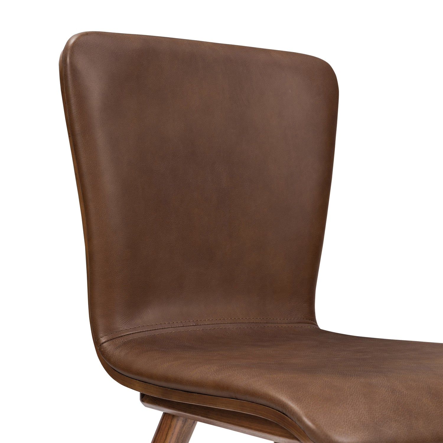 Arlo Leather Dining Chair | Walnut/Brown 