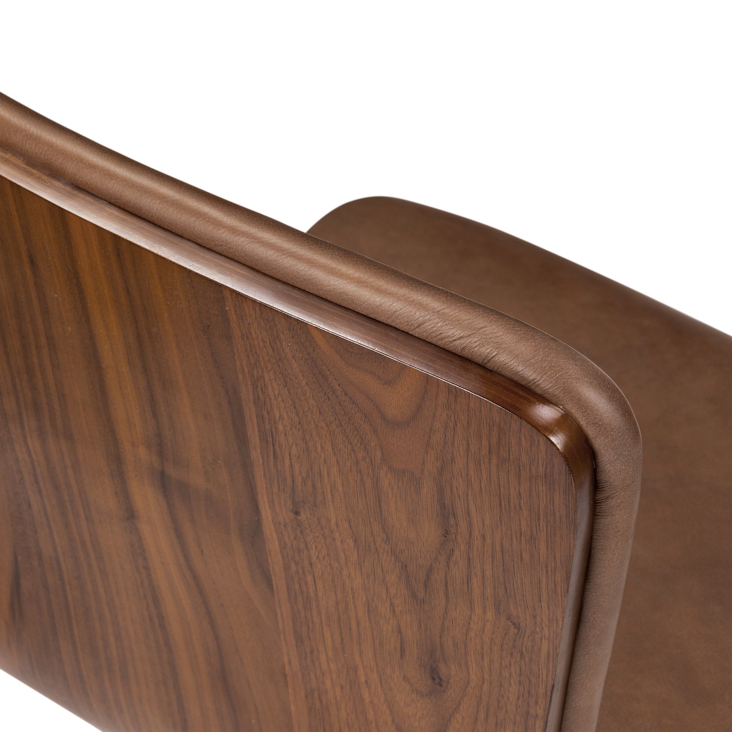 Arlo Leather Dining Chair | Walnut/Brown 