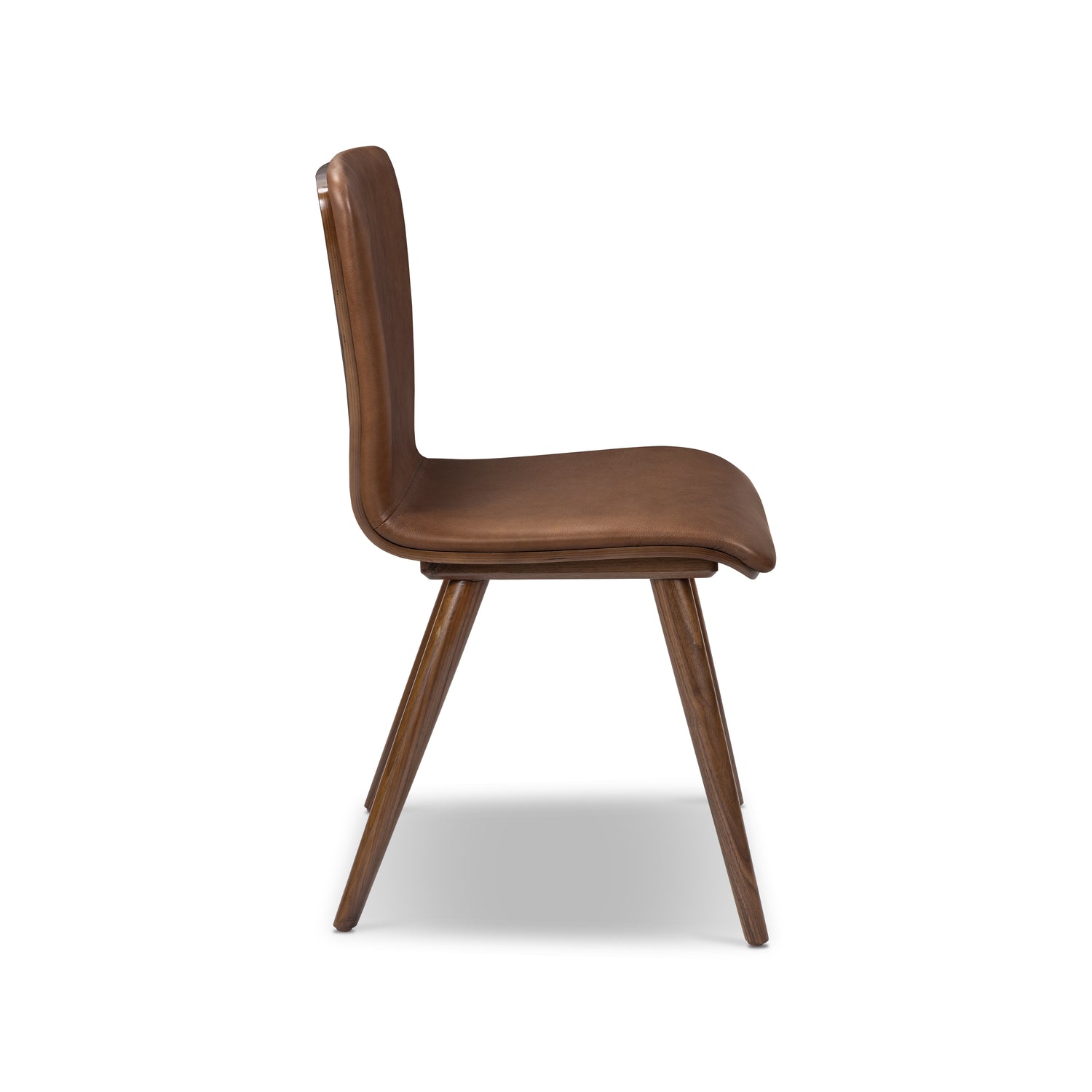 Arlo Leather Dining Chair | Walnut/Brown 