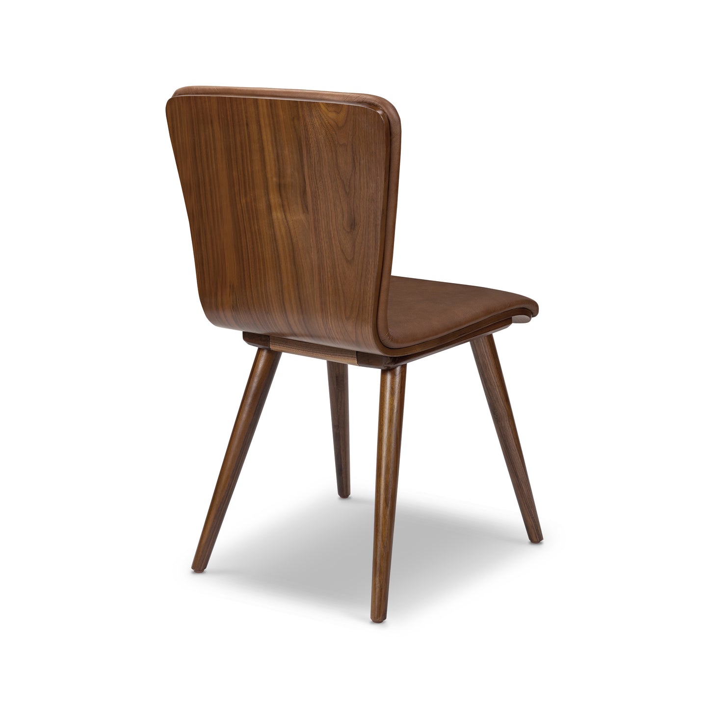 Arlo Leather Dining Chair | Walnut/Brown