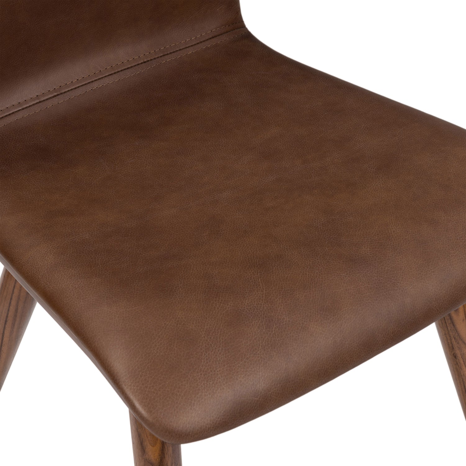 Arlo Leather Dining Chair | Walnut/Brown 