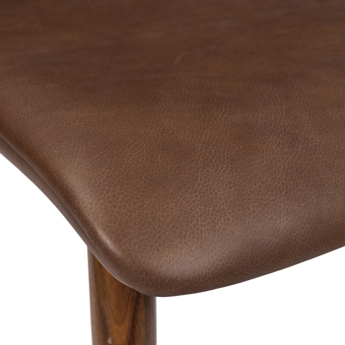 Arlo Leather Dining Chair | Walnut/Brown