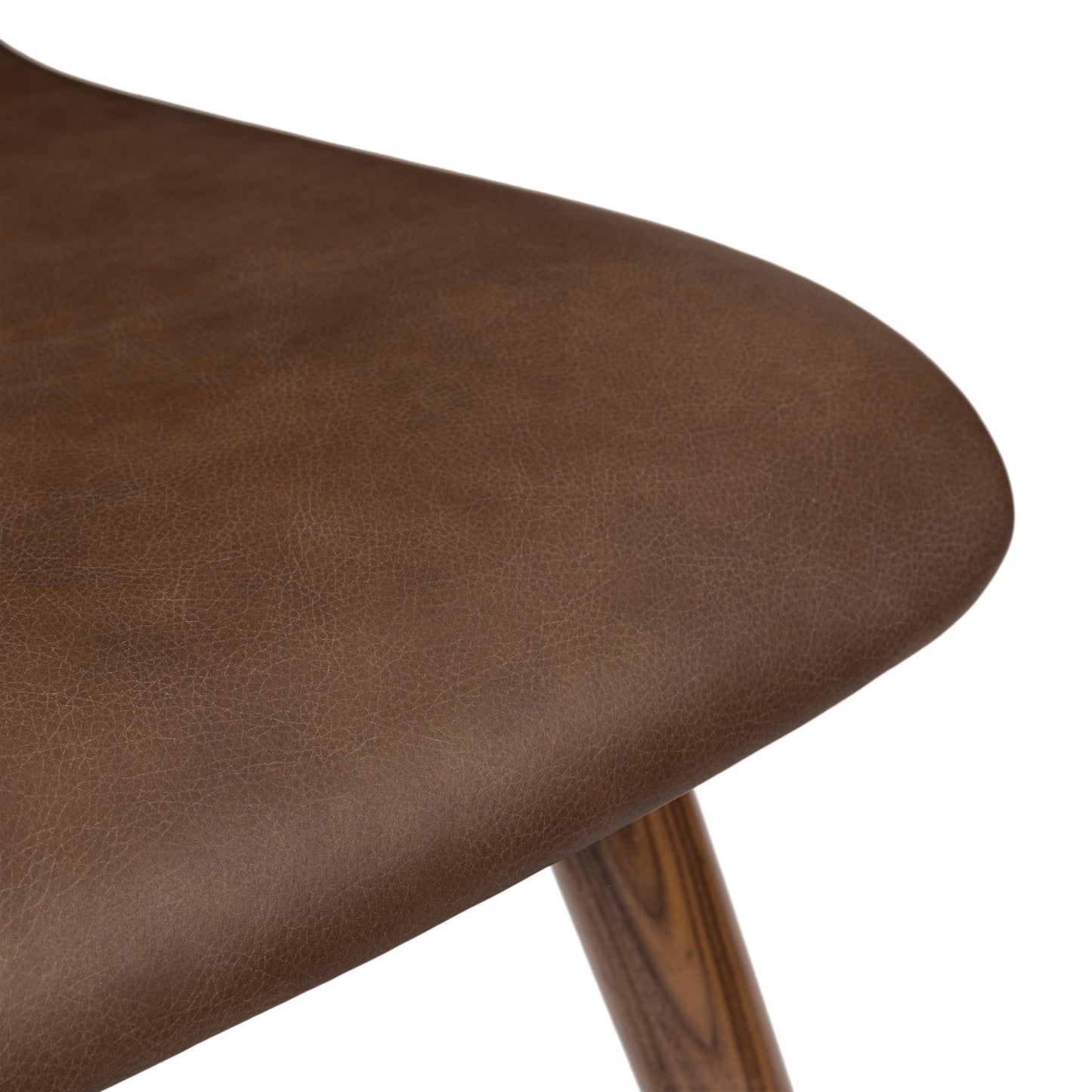 Arlo Leather Dining Chair | Walnut/Brown