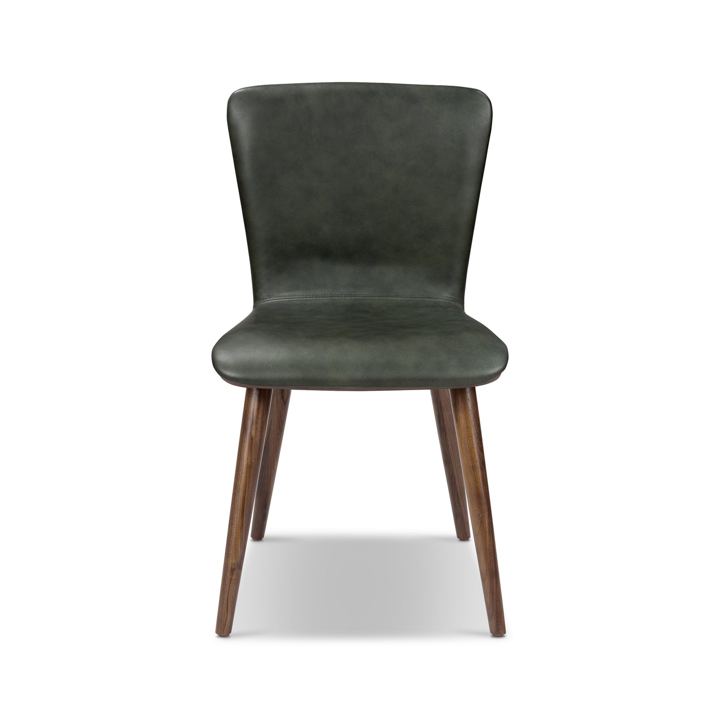 Arlo Leather Dining Chair | Walnut/Green