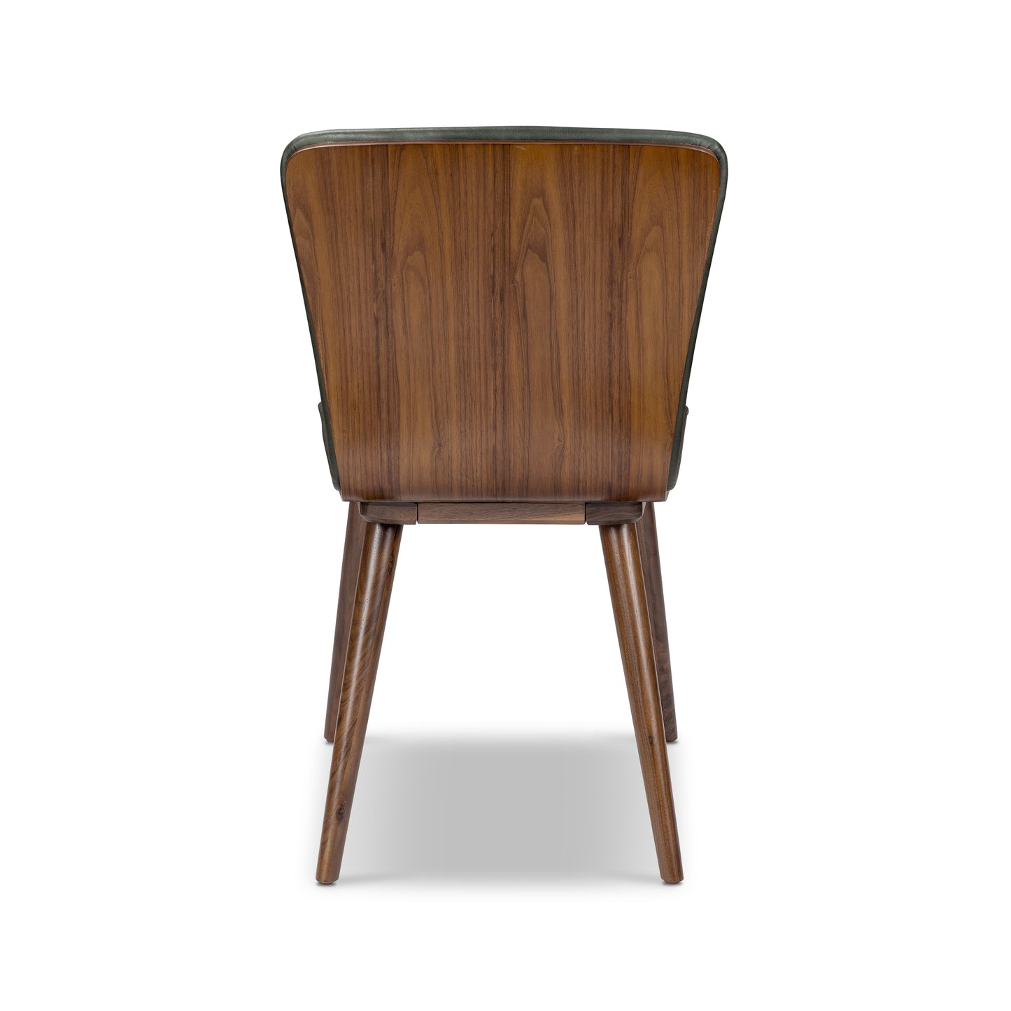 Arlo Leather Dining Chair | Walnut/Green