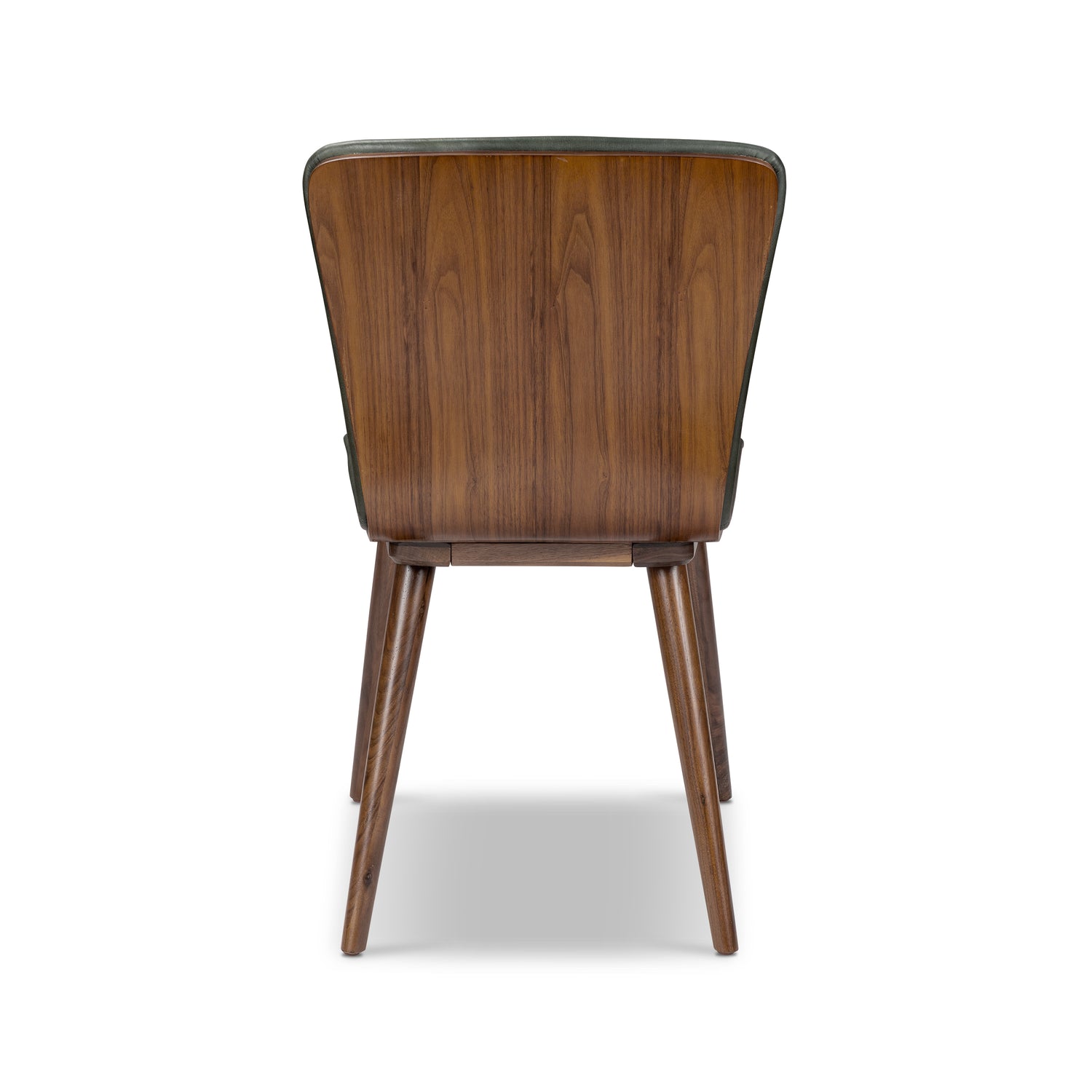 Arlo Leather Dining Chair | Walnut/Green 