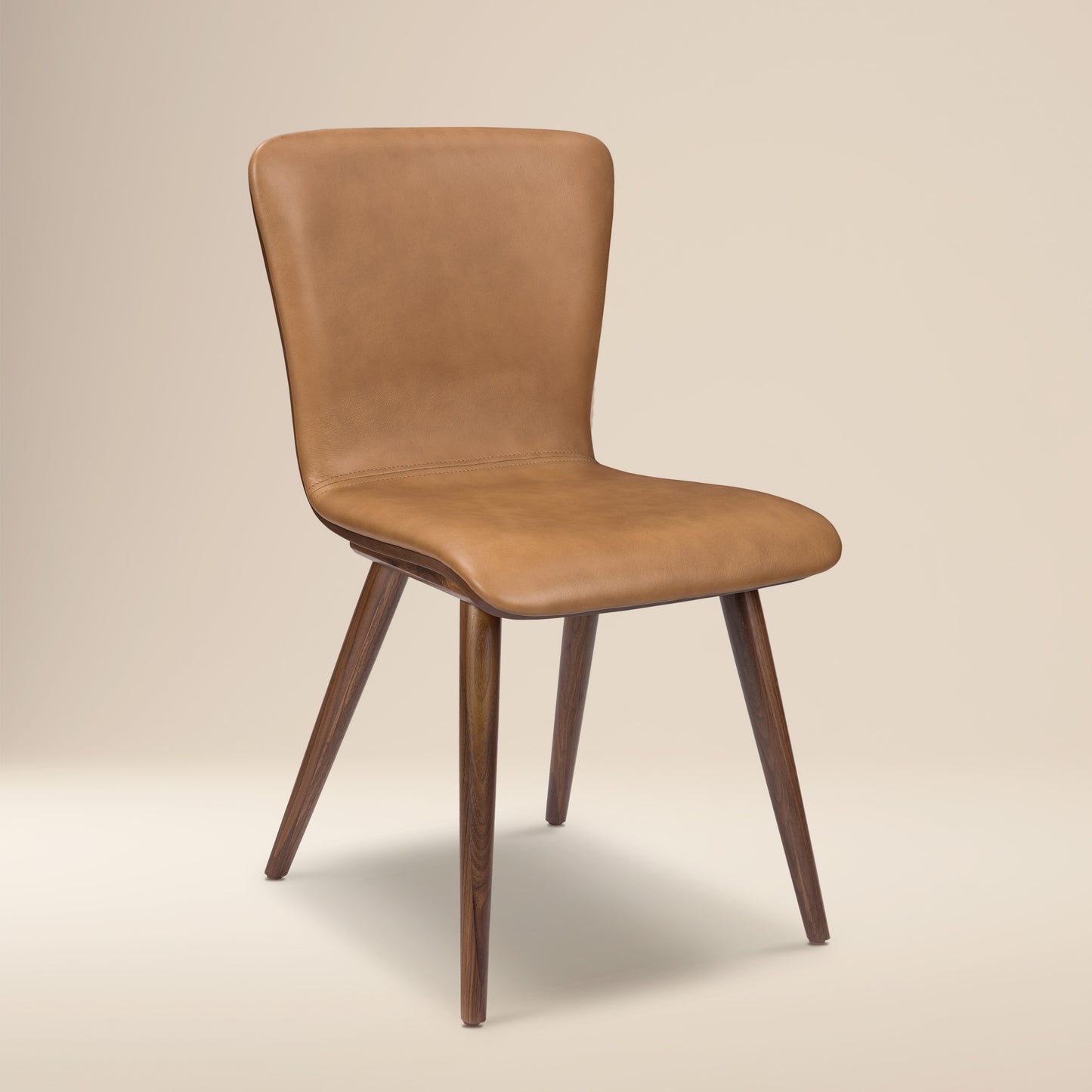 Arlo Leather Dining Chair | Walnut/Tan