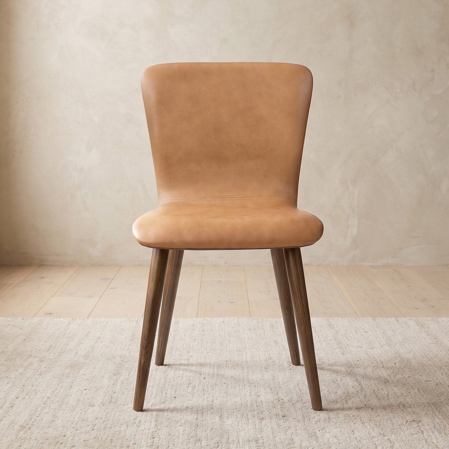 Arlo Leather Dining Chair | Walnut/Tan lifestyle_image