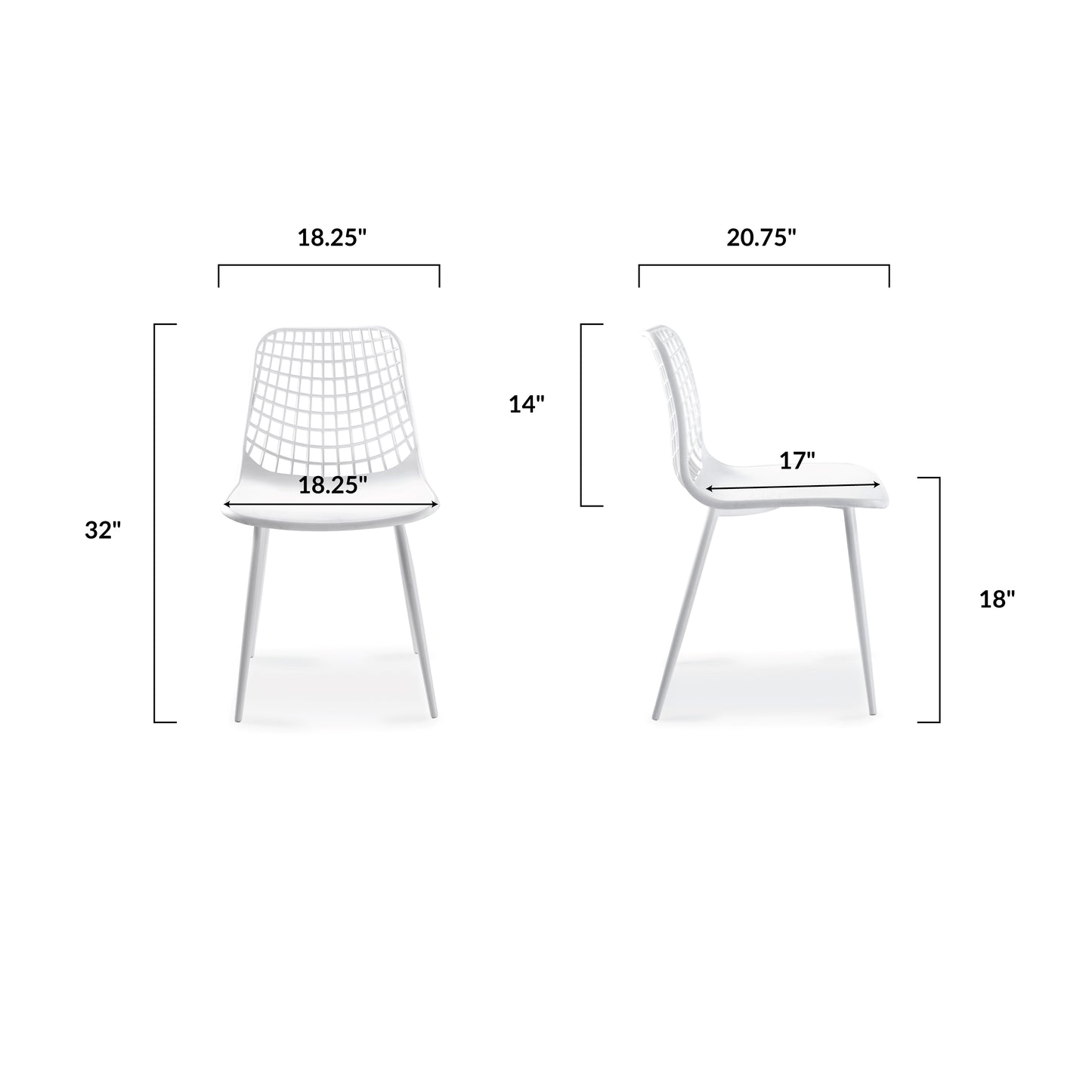 Marais Dining Chair | White | Set of 4