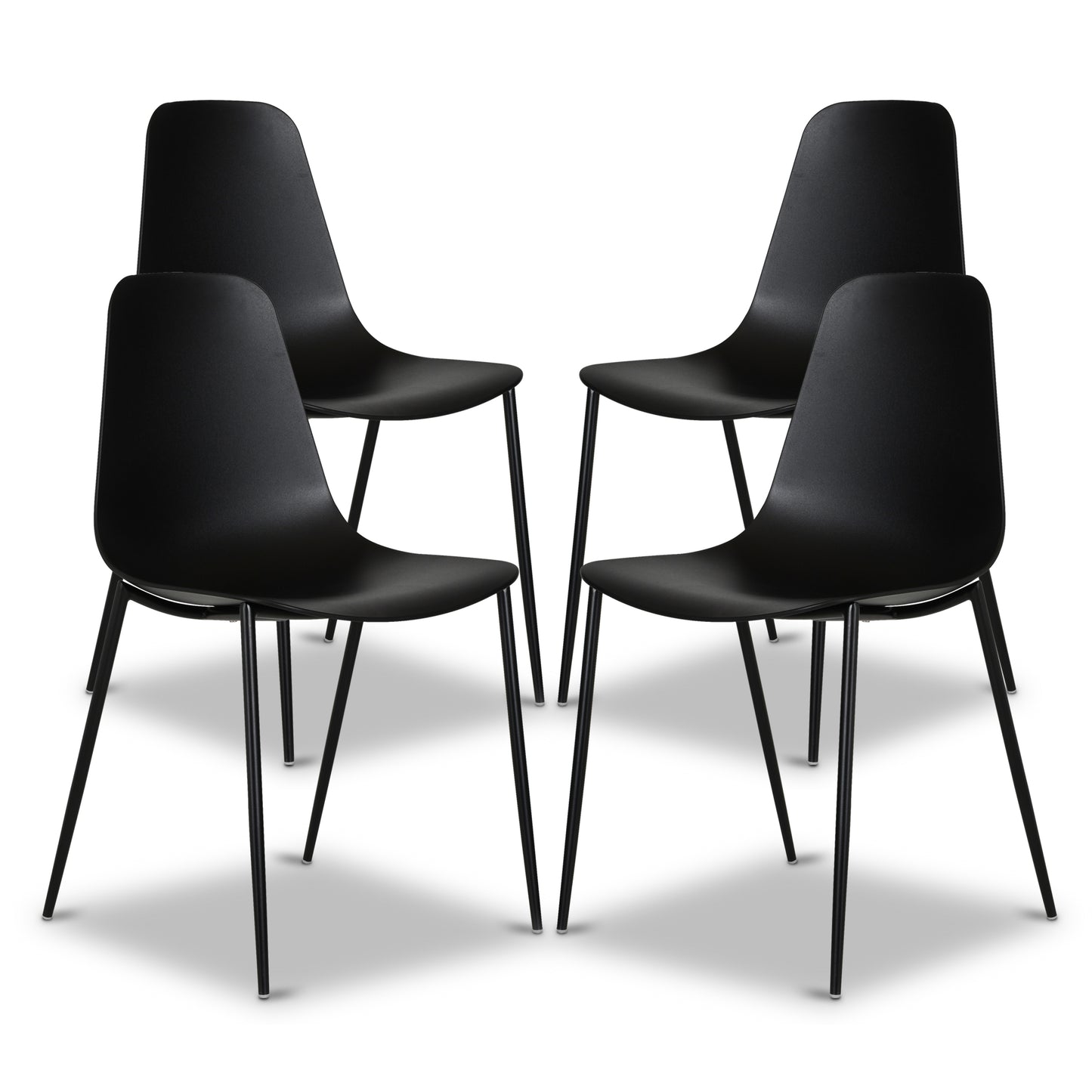 Isla Dining Chair | Ebony Black | Set of 4