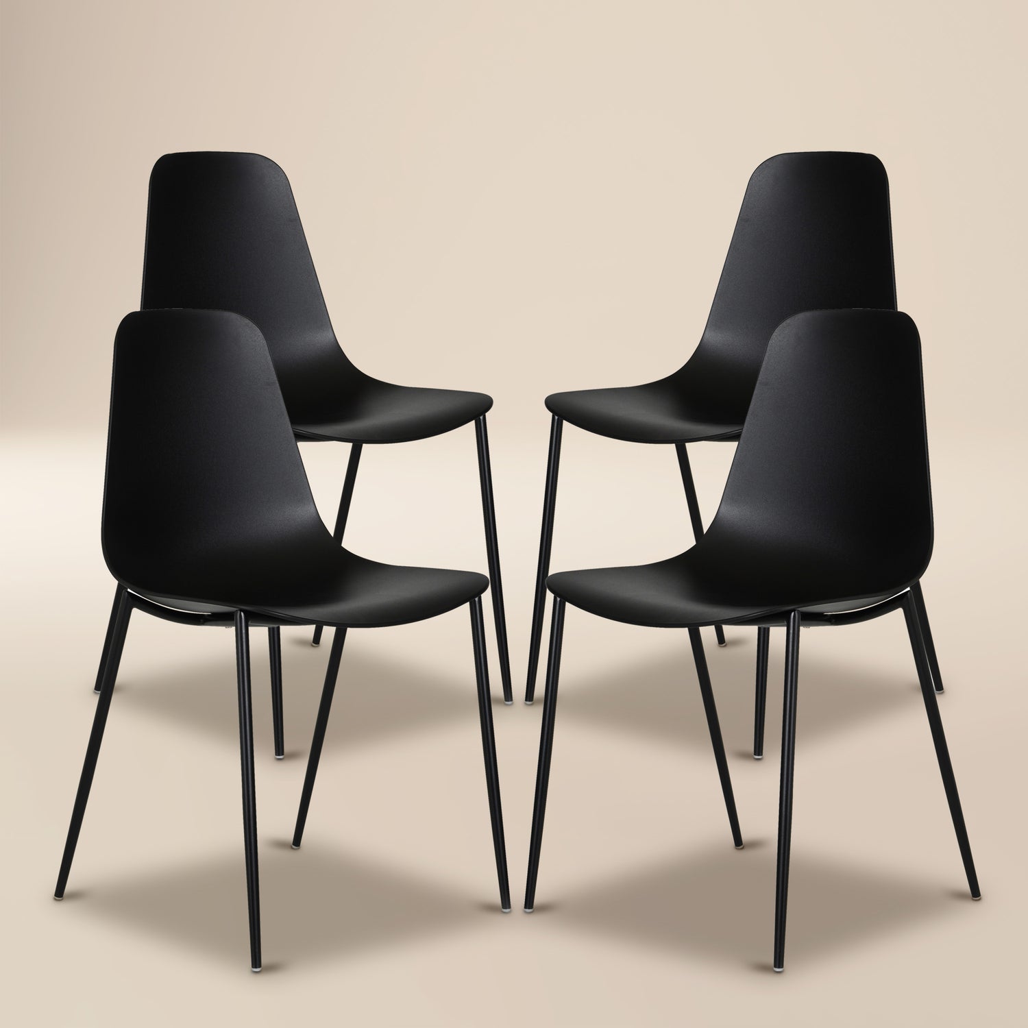Isla Dining Chair | Ebony Black | Set of 4 