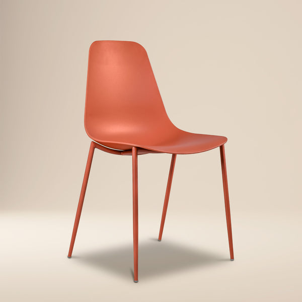 Isla Dining Chair | Coral Red | Set of 4
