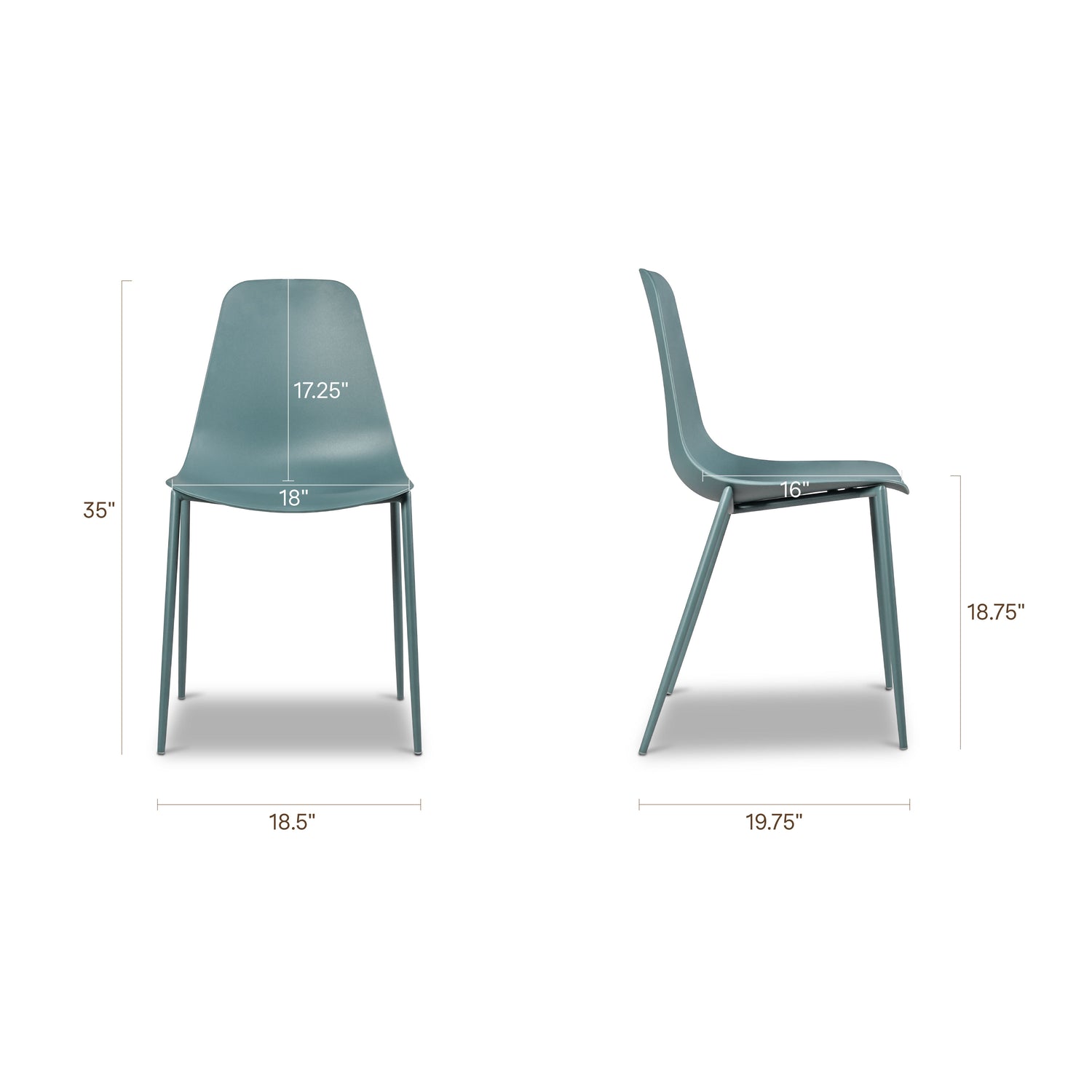 Isla Dining Chair | Coastal Blue | Set of 4 