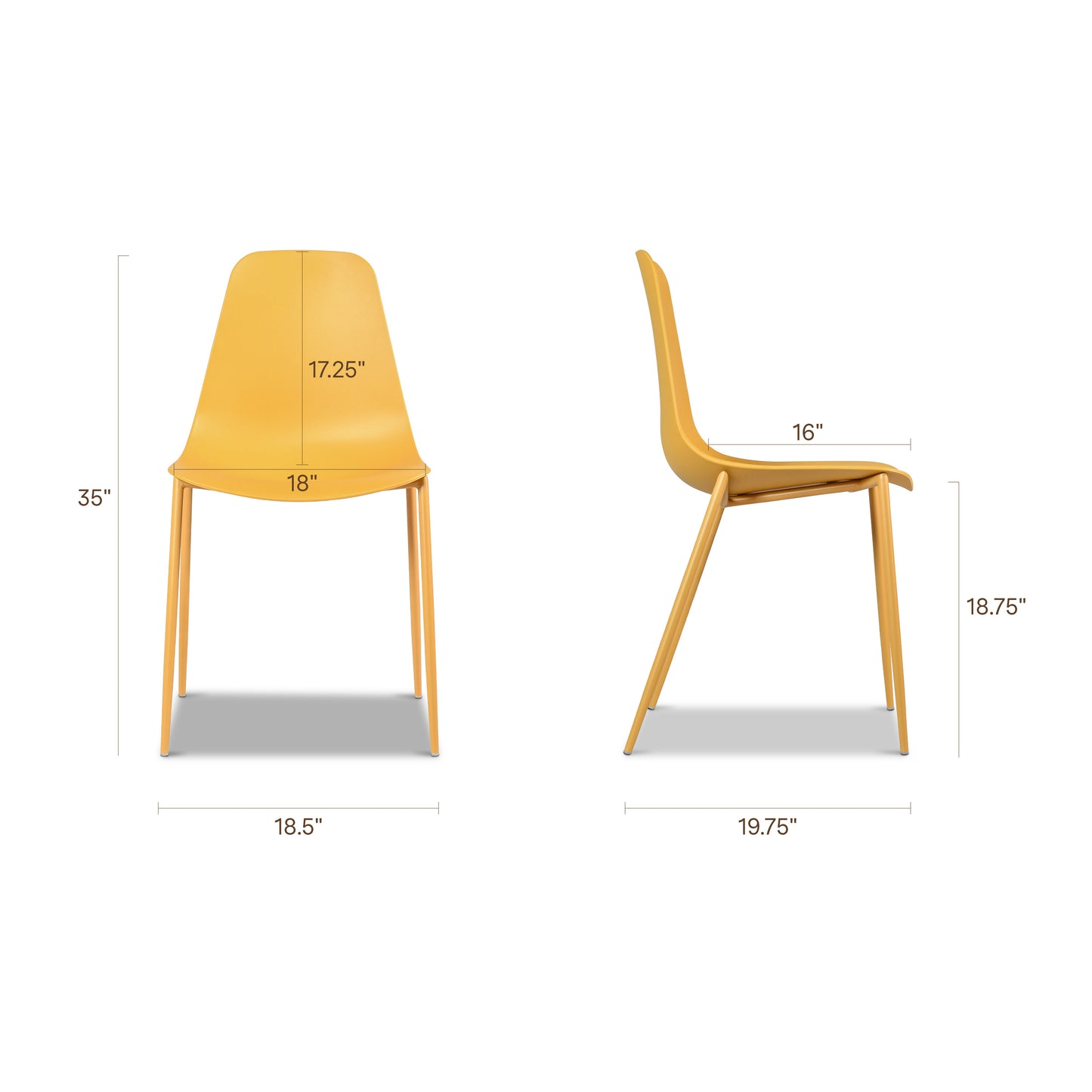 Isla Dining Chair | Golden Honey | Set of 4