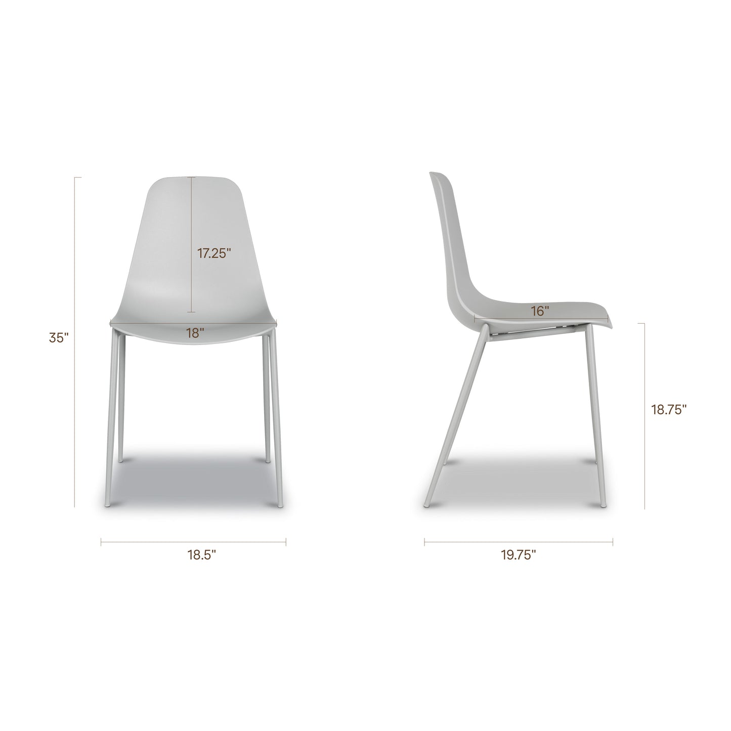 Isla Dining Chair | Feather Grey | Set of 4
