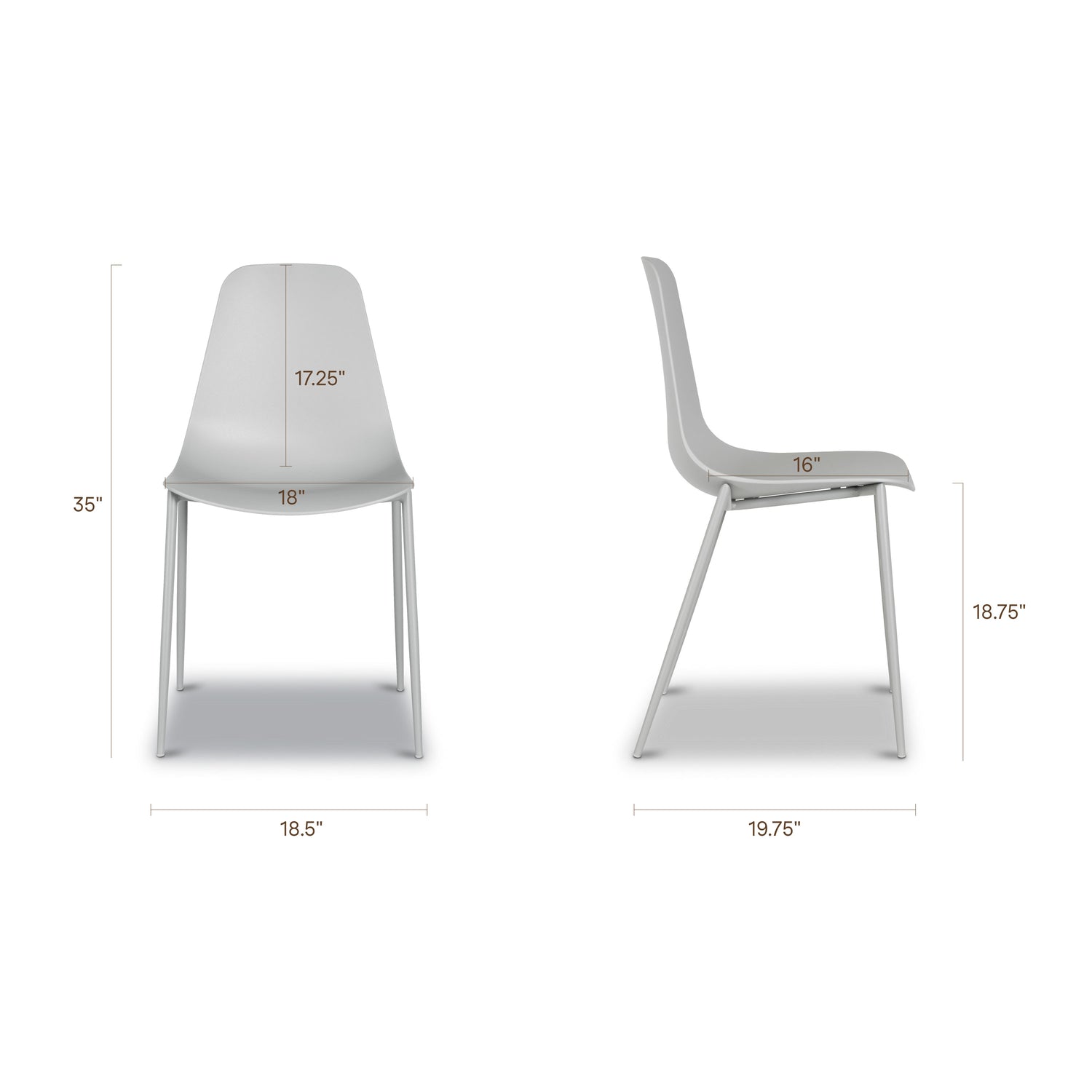 Isla Dining Chair | Feather Grey | Set of 4 