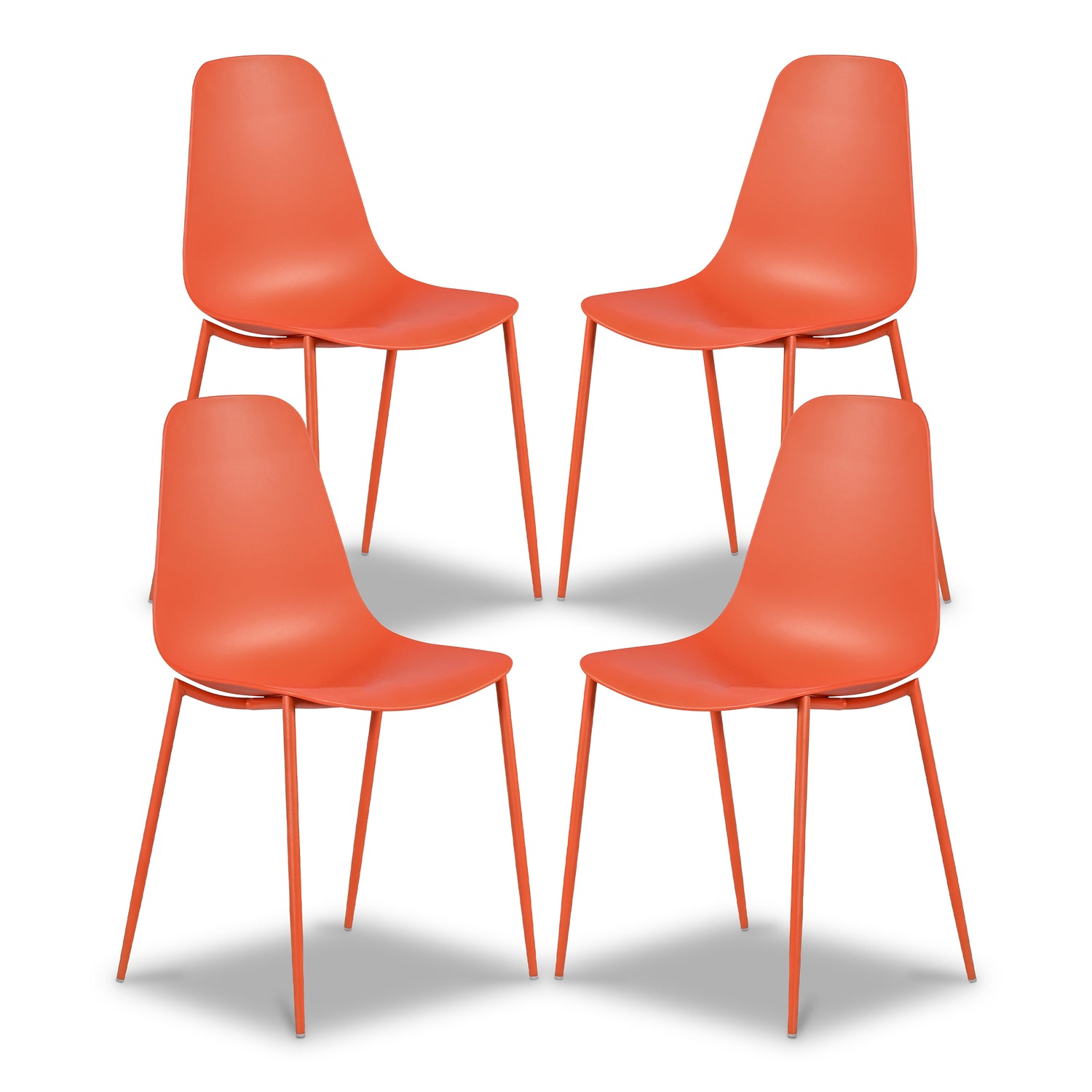 Isla Dining Chair | Orange | Set of 4 