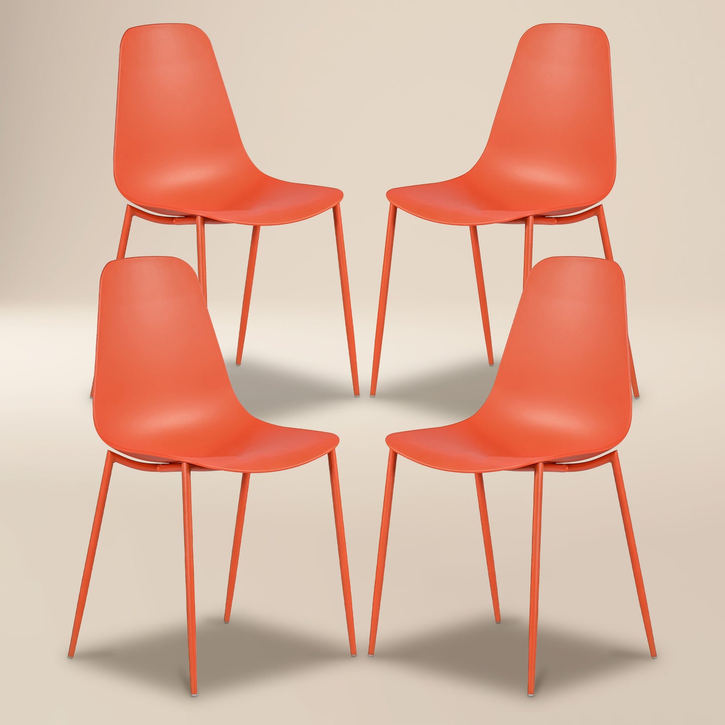 Isla Dining Chair | Orange | Set of 4