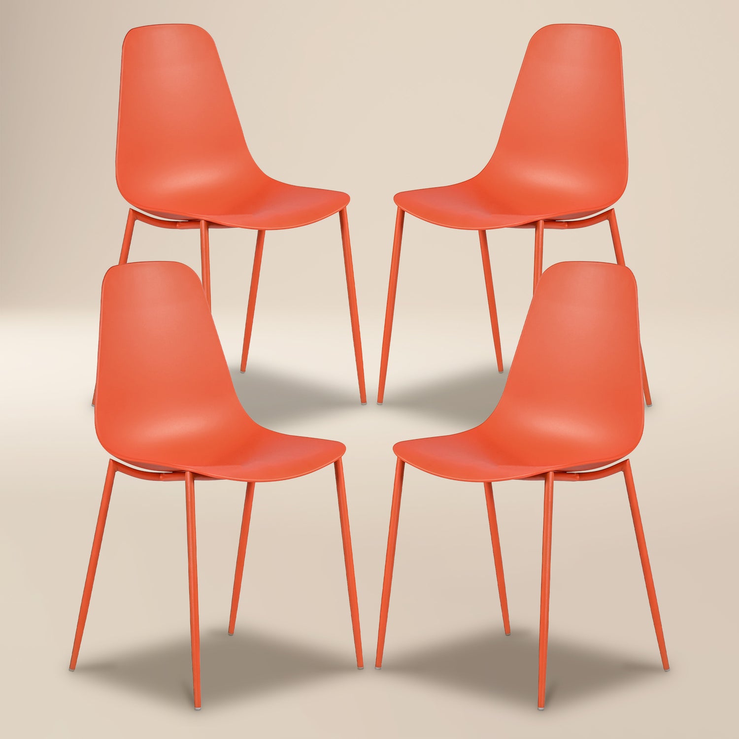 Isla Dining Chair | Orange | Set of 4 