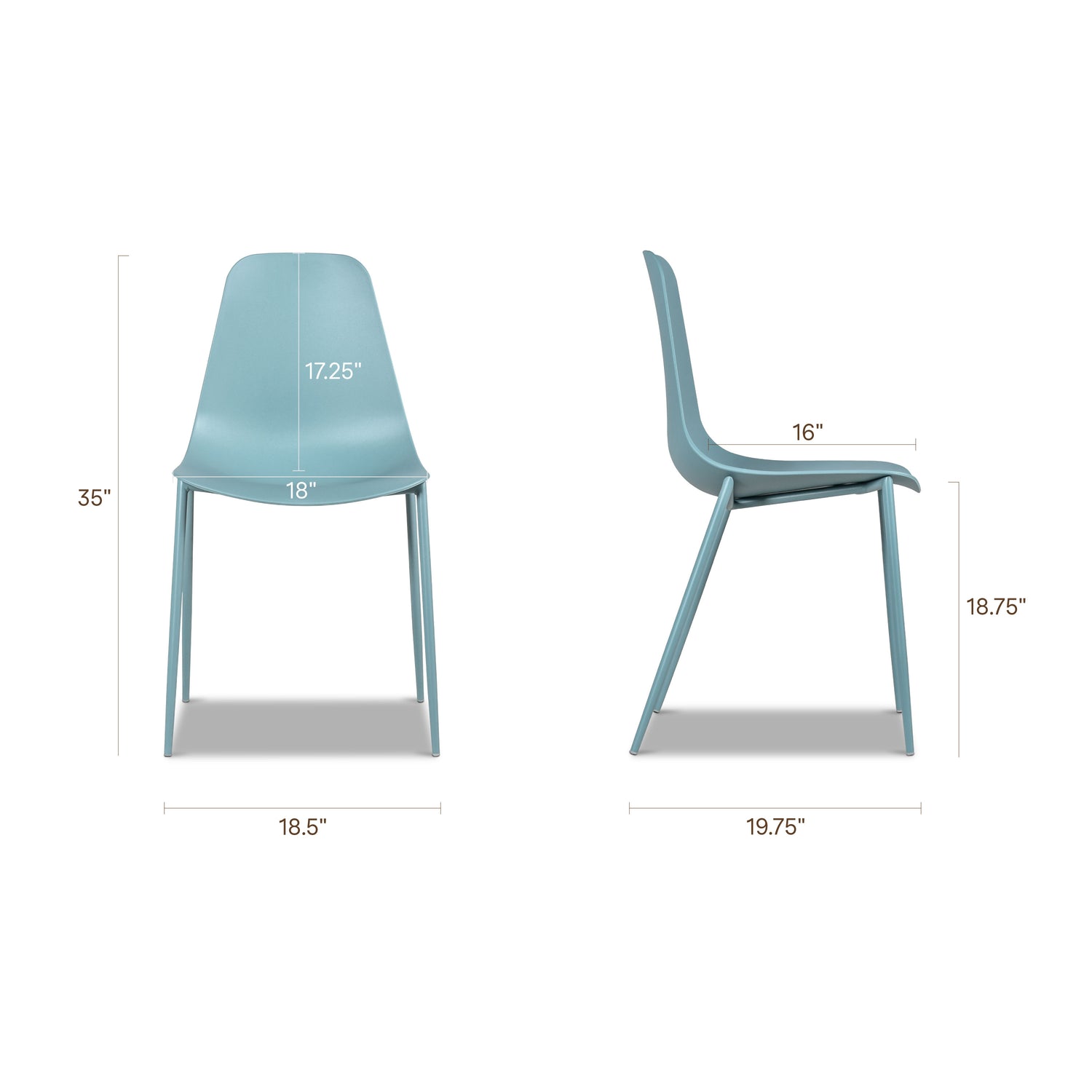 Isla Dining Chair | Powder Blue | Set of 4 