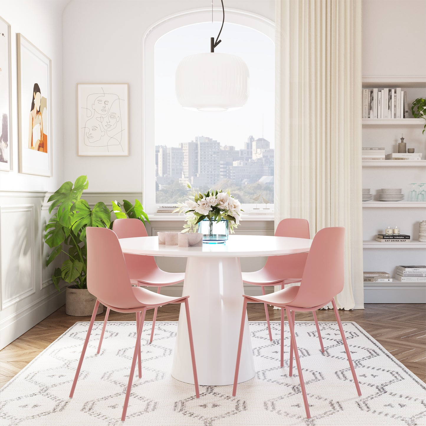 Isla Dining Chair | Blush Pink | Set of 4