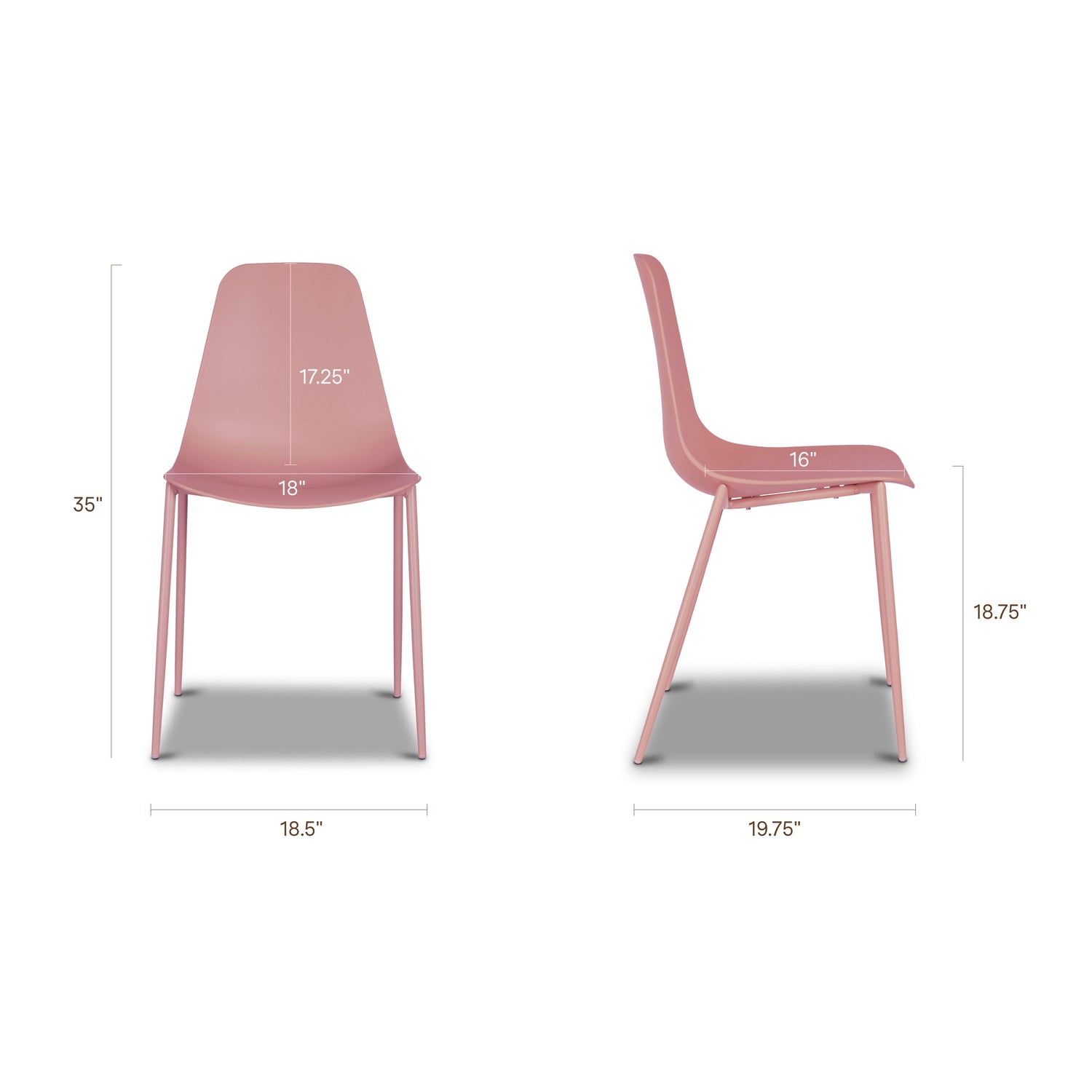 Isla Dining Chair | Blush Pink | Set of 4 