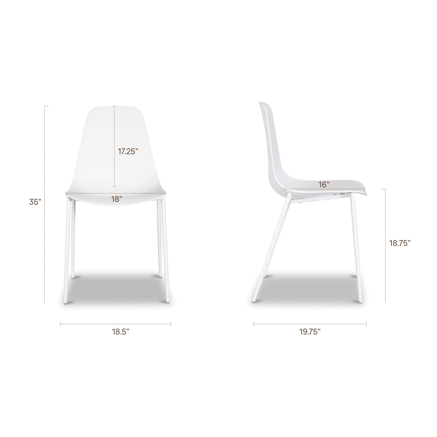Isla Dining Chair | White | Set of 4 