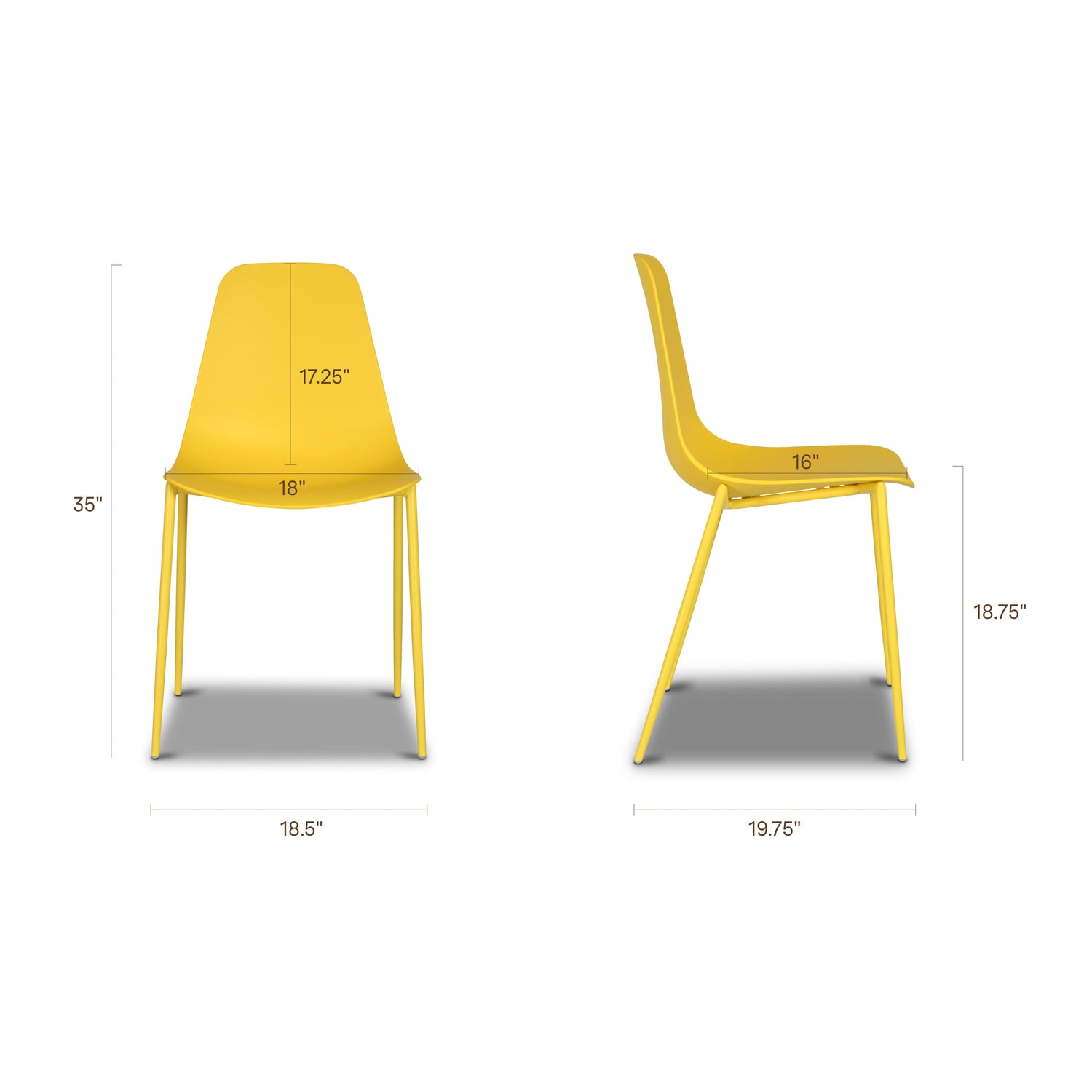 Isla Dining Chair | Sunburst Yellow | Set of 4 
