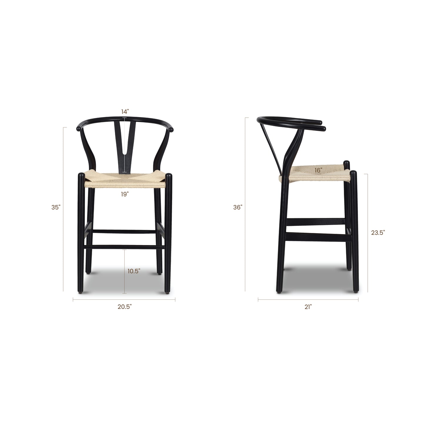 Weave Counter Stool | Black
