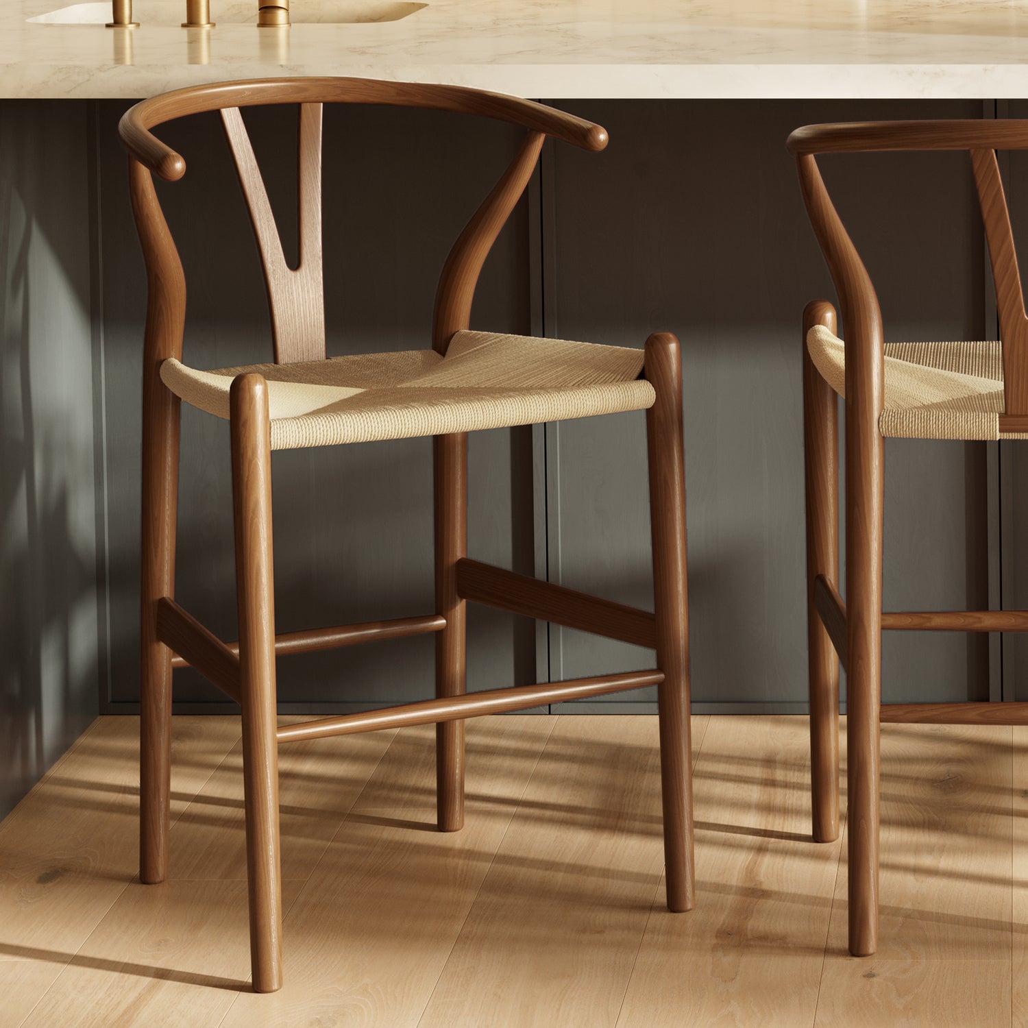 Weave Counter Stool | Walnut lifestyle_image