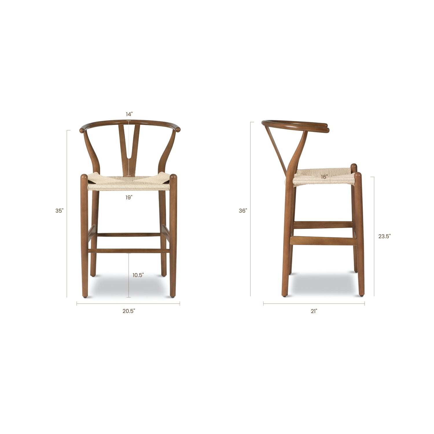 Weave Counter Stool | Walnut 