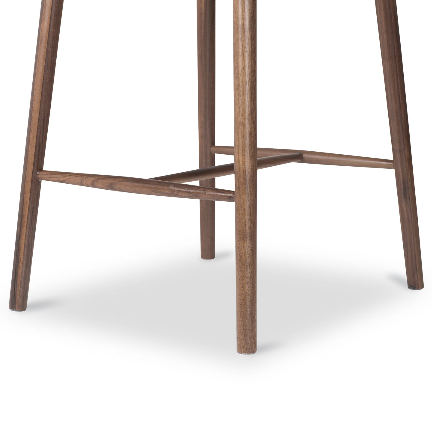 Bonato Leather Counter Stool | Black/Walnut