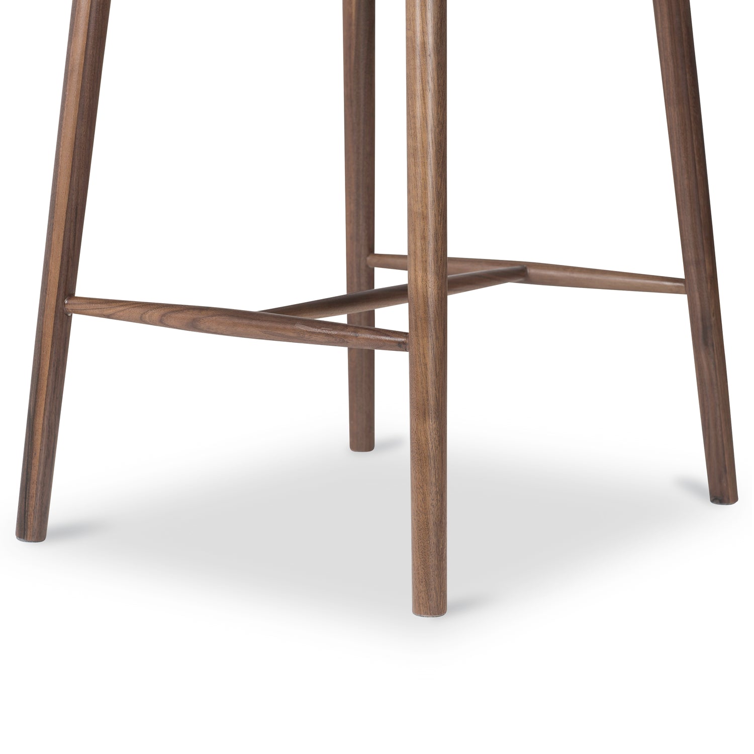 Bonato Leather Counter Stool | Black/Walnut 