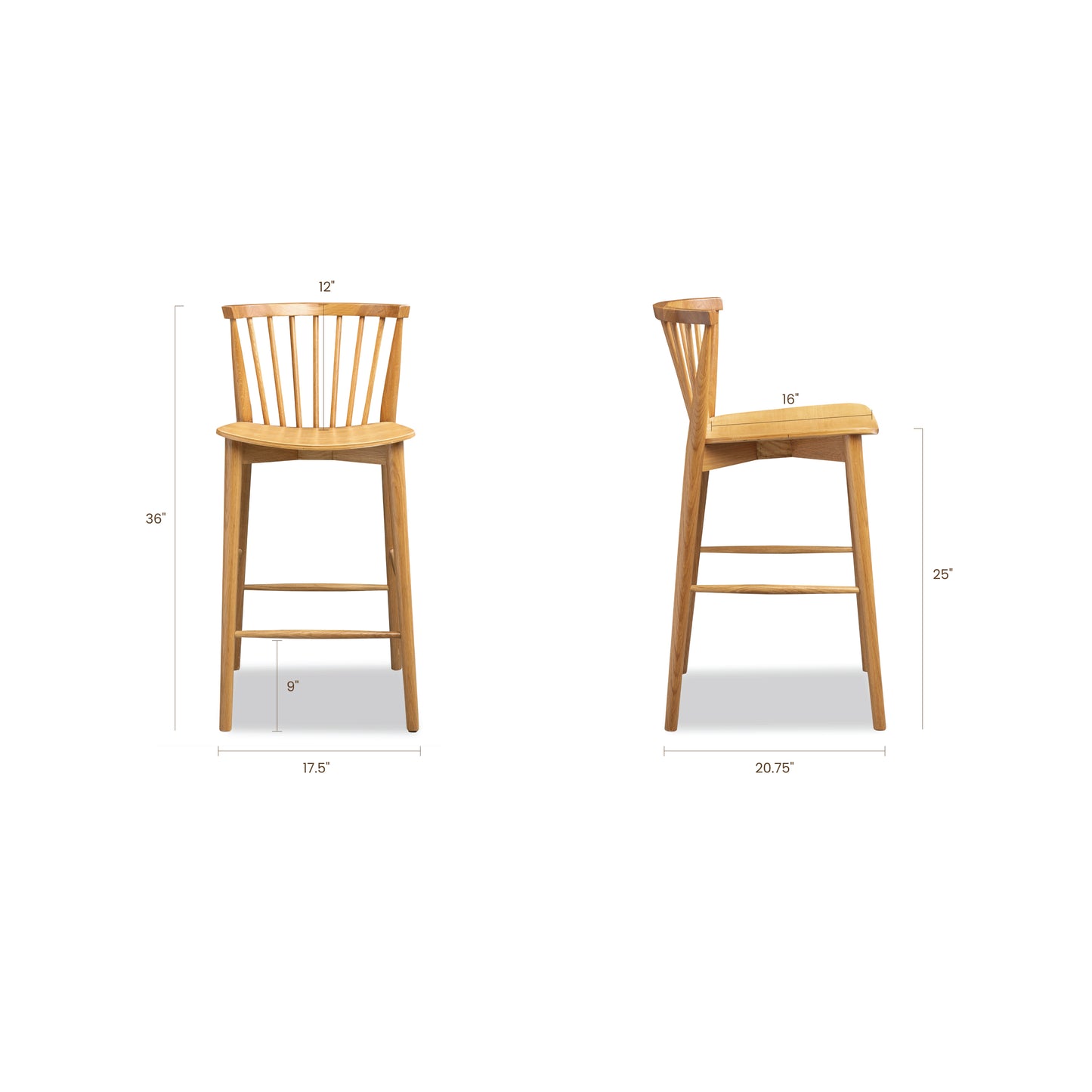Ligna Counter Stool | Oak