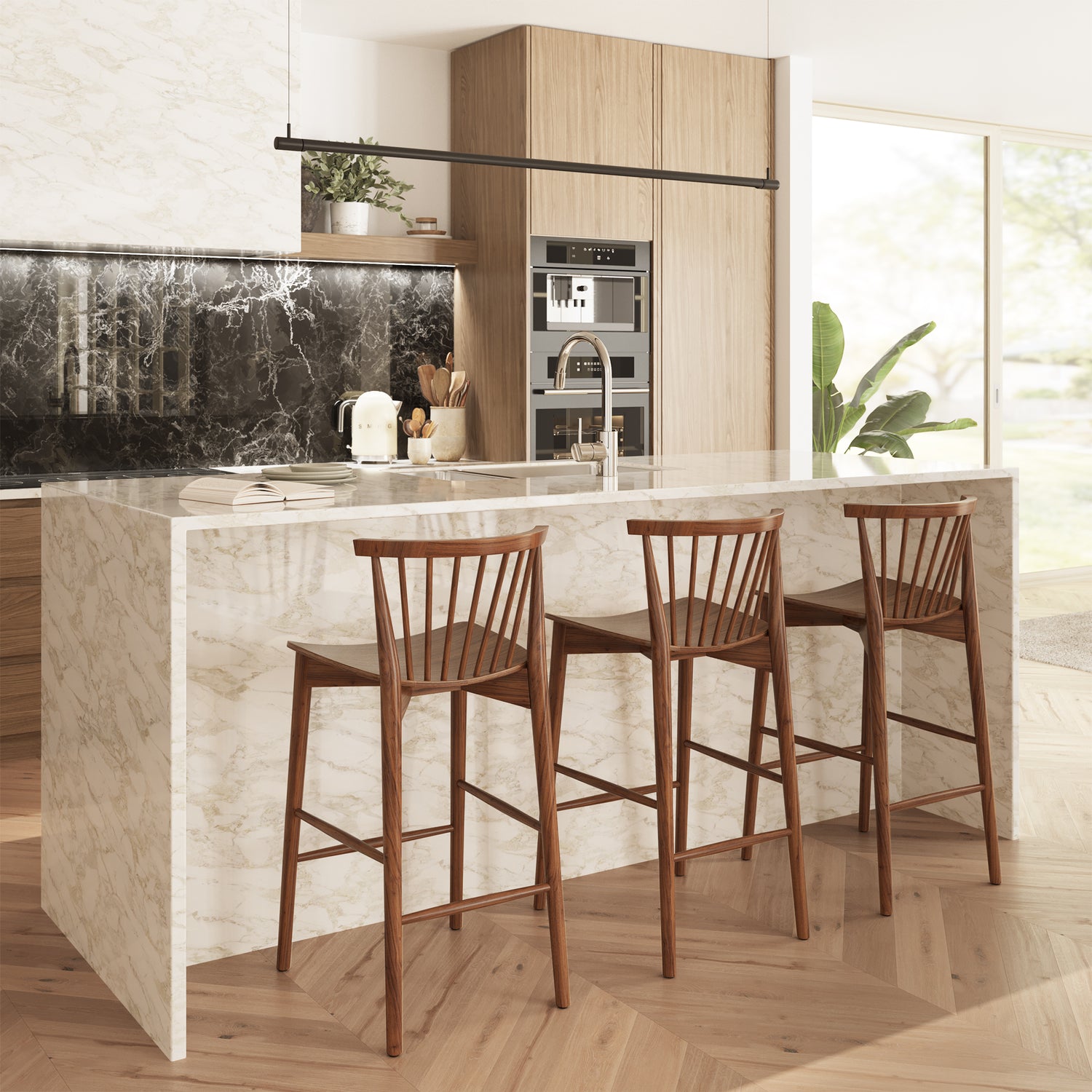 Ligna Counter Stool | Walnut lifestyle_image