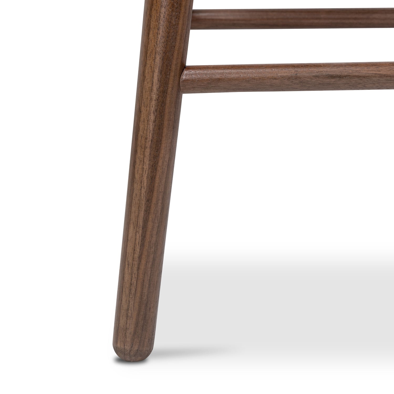 Notello Leather Counter Stool | Black/Walnut 