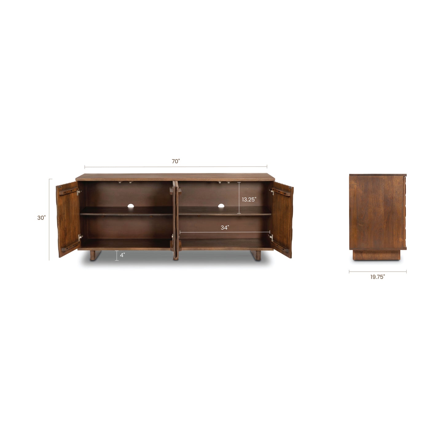 Prism 70" Sideboard | English Walnut
