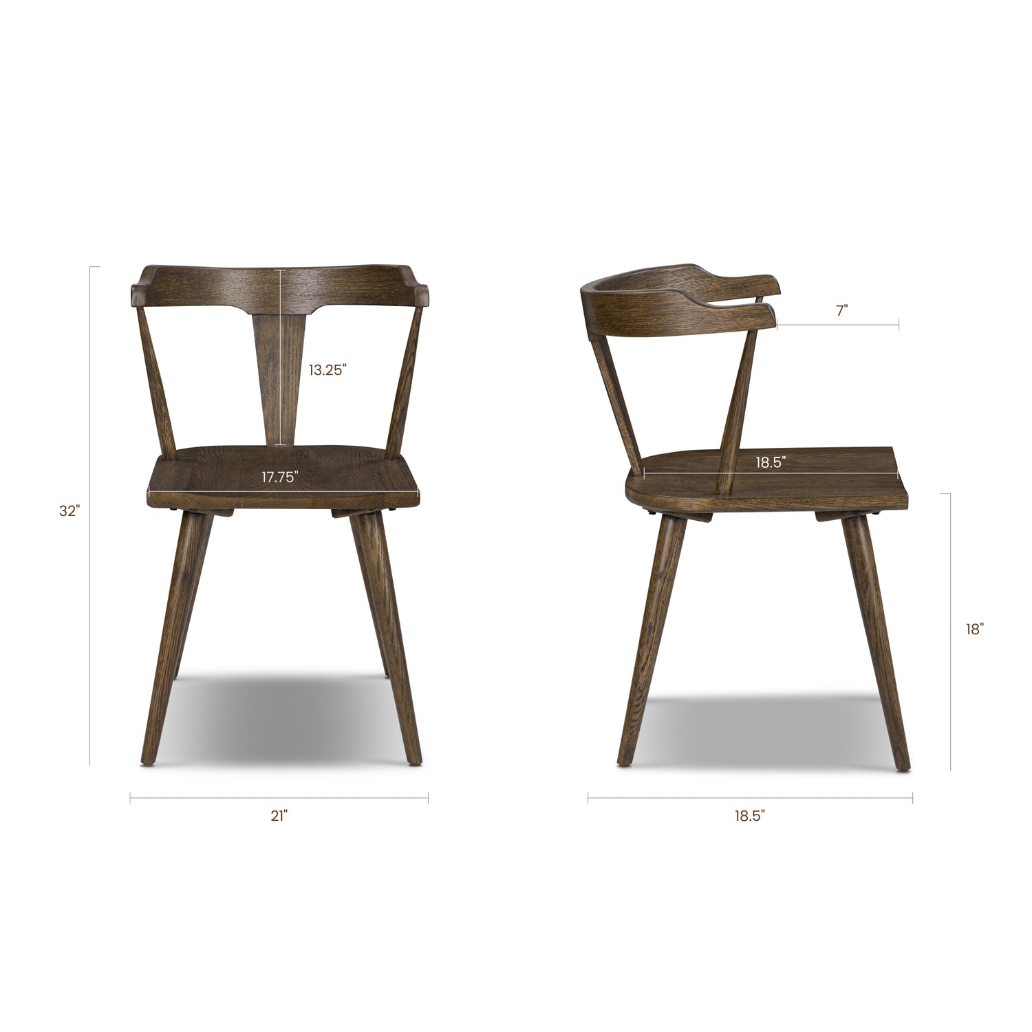 Enzo Dining Chair | Tundra Brown 