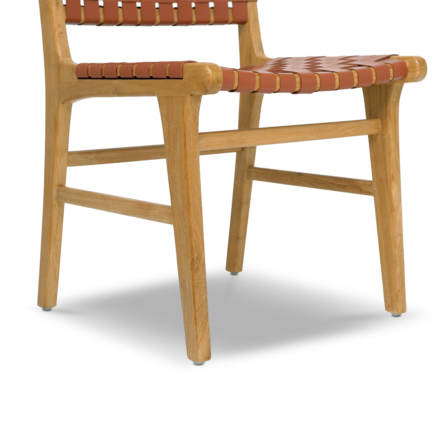 Banda Teak & Leather Dining Chair | Fauve Tan