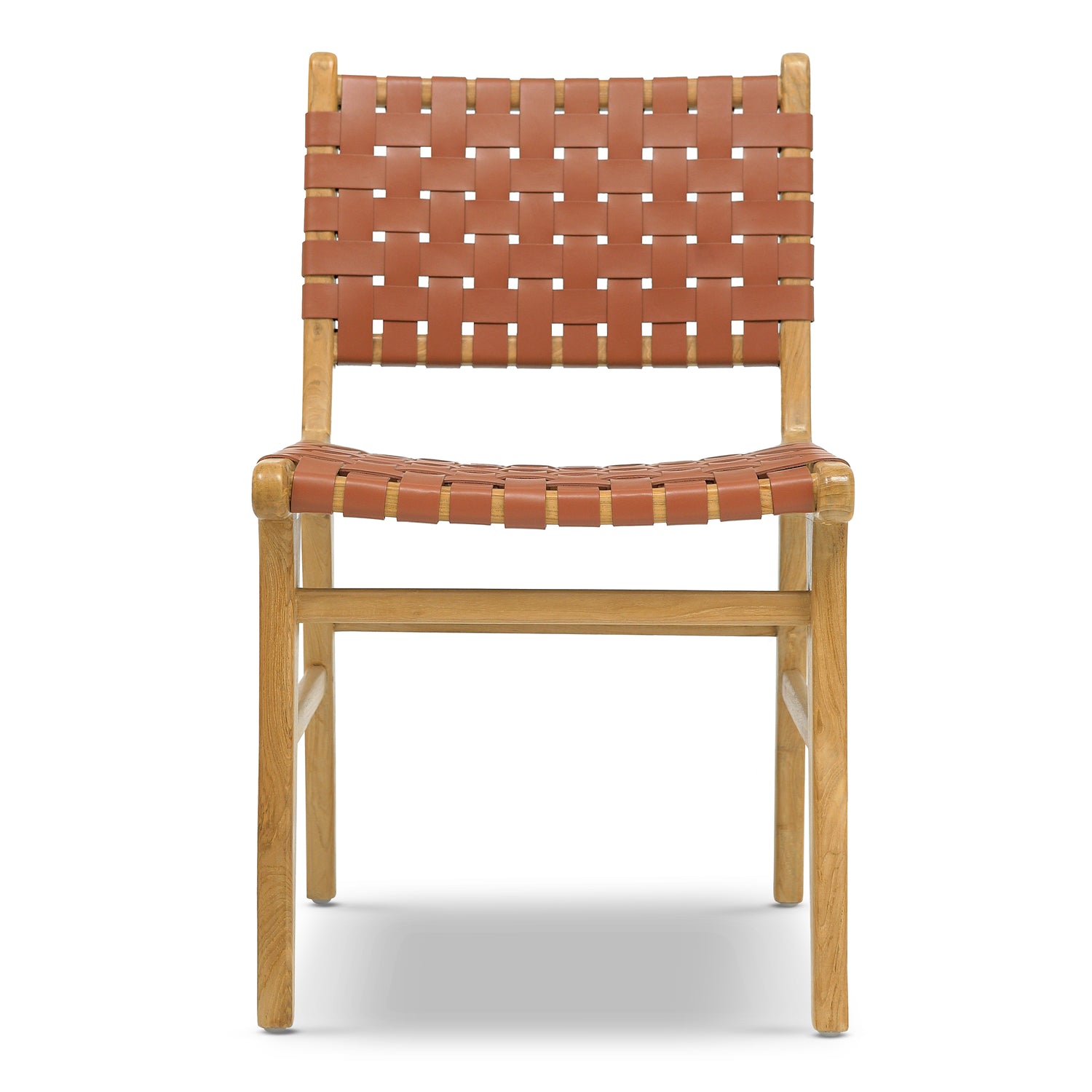 Banda Teak & Leather Dining Chair | Fauve Tan 