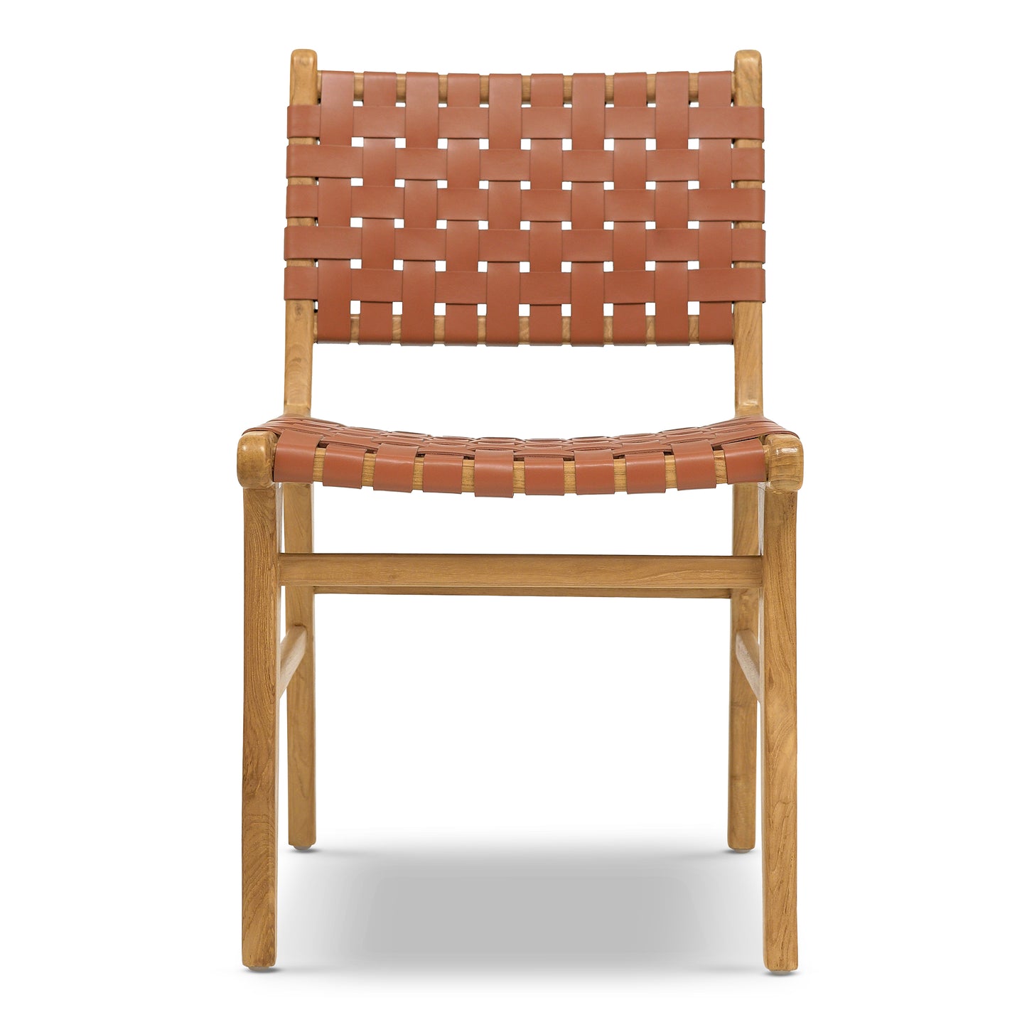 Banda Teak & Leather Dining Chair | Fauve Tan