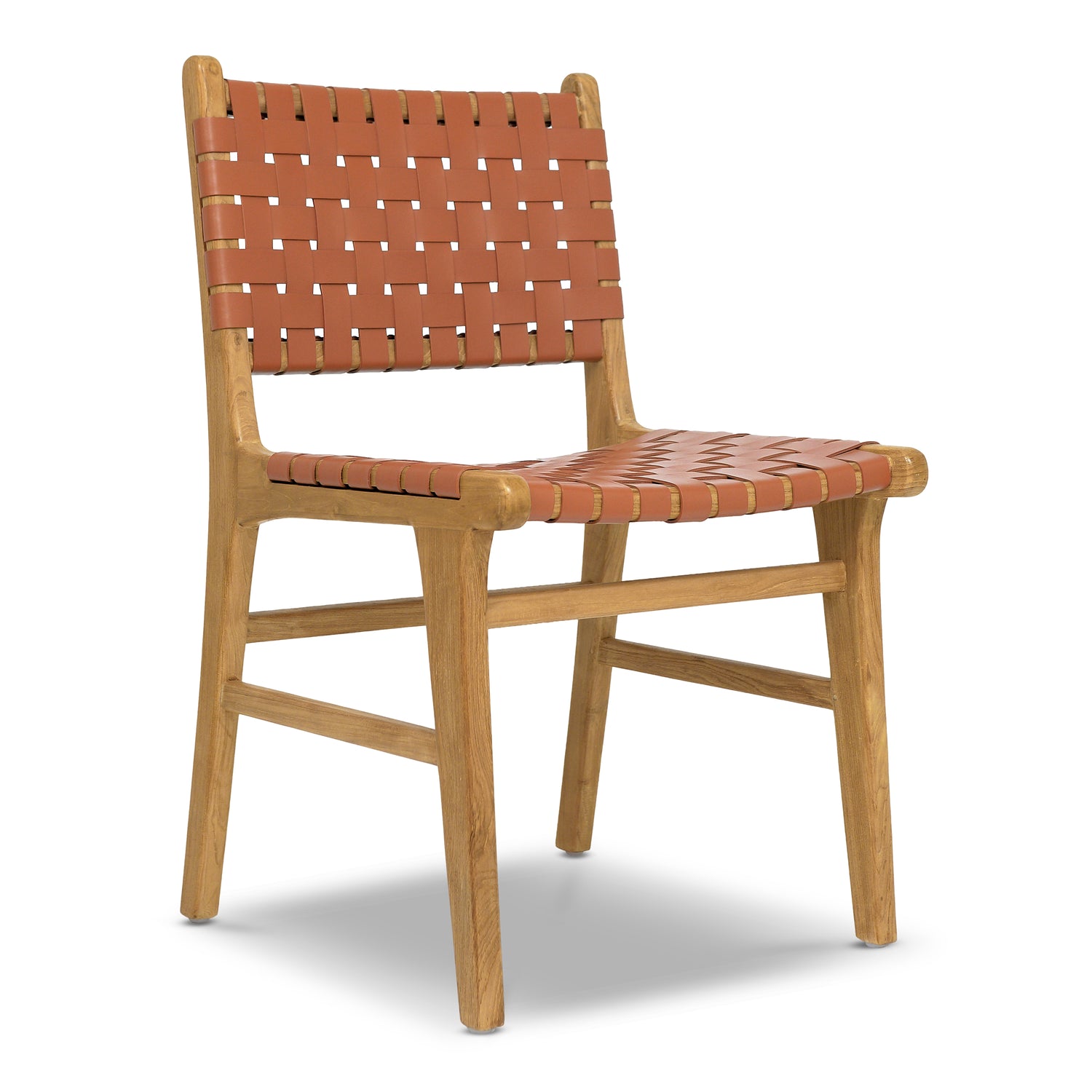 Banda Teak & Leather Dining Chair | Fauve Tan 